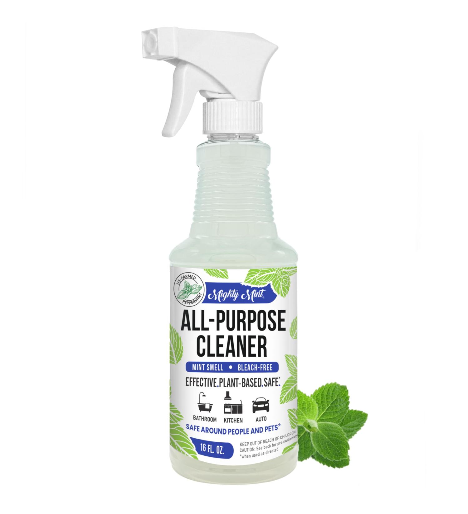 Mighty Mint All-Purpose Cleaner - Non-Toxic Natural Peppermint Spray for Home & Kitchen | 16oz - Buy Online on GoSupps.com