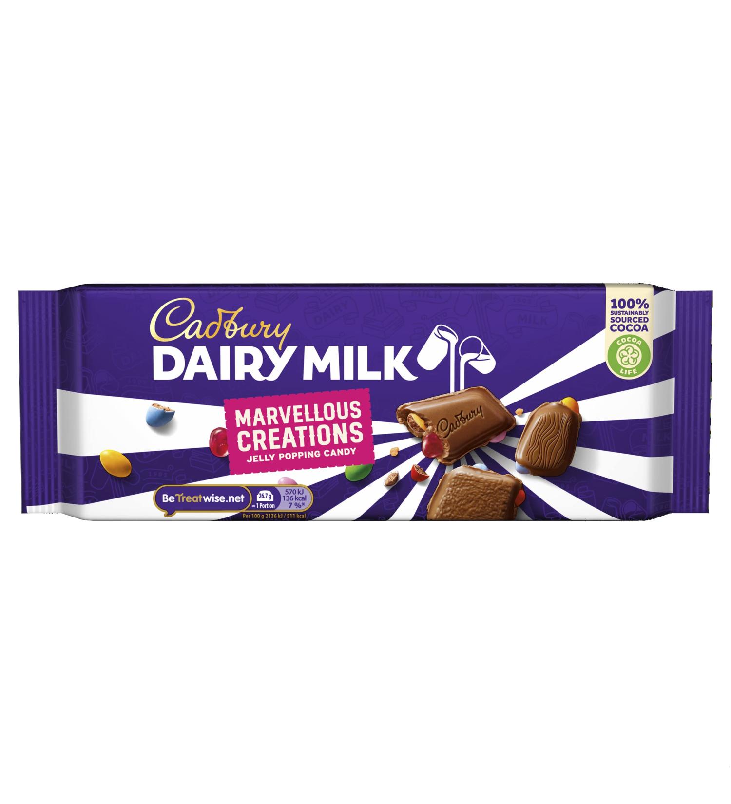 Cadbury Dairy Milk Marvellous Smashables Jelly Popping Candy Chocolate 160g - 1 Count - Buy Online on GoSupps.com