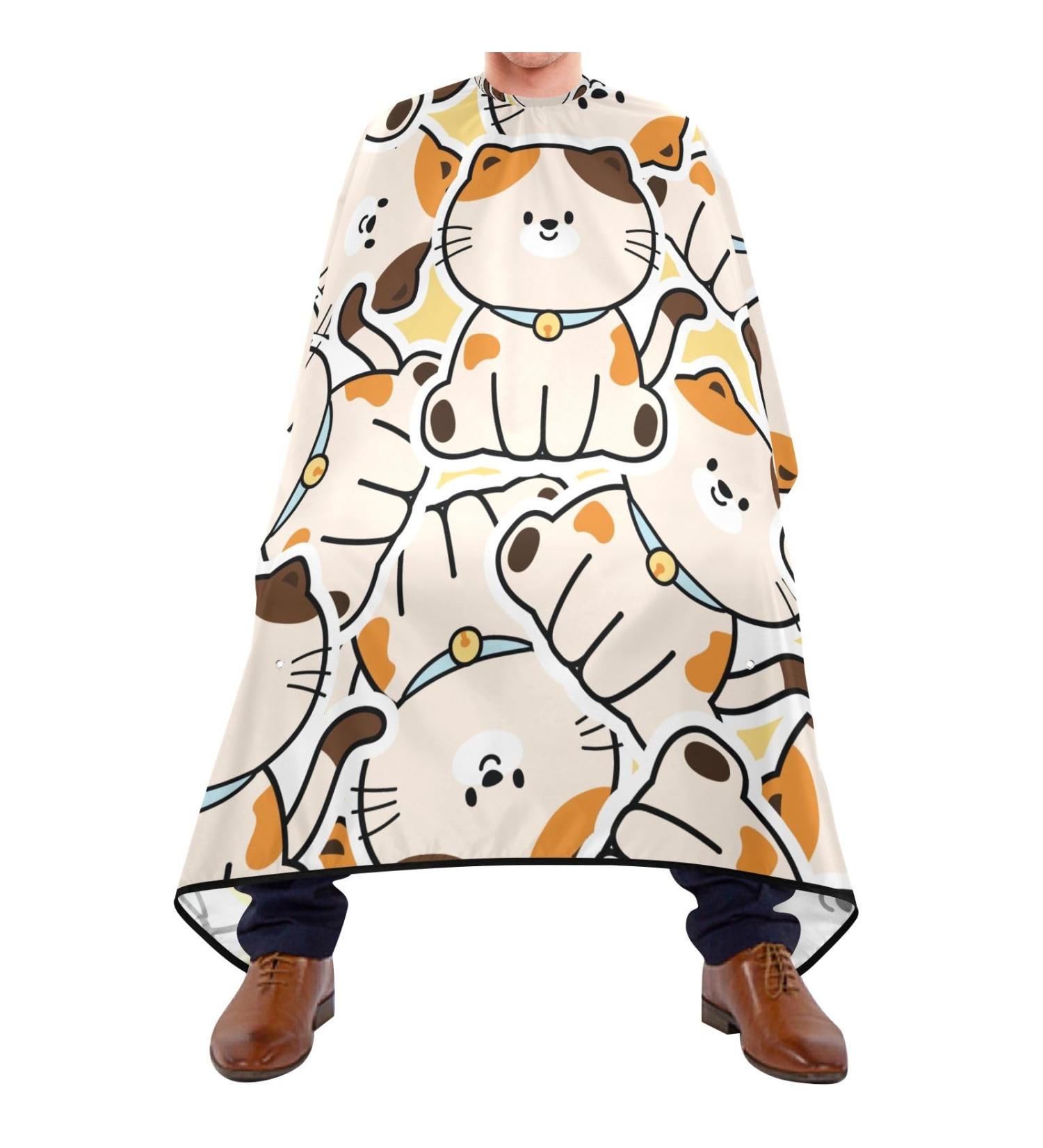 Buy Waterproof Barber Cape - Cute Cat & Cheetah Haircut Bib for Men & Women | Ideal Hair Cutting Accessory - Buy Online on GoSupps.com