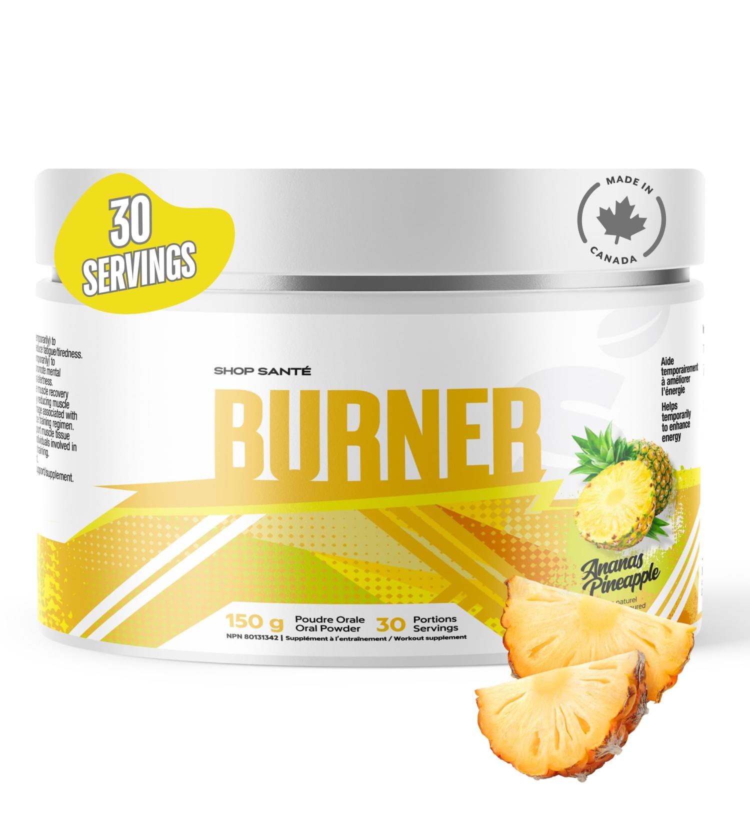 Shop Sante Burner | Fat Burner Energy Booster Garcinia Cambogia & L-Carnitine | Sugar-Free Enhances Metabolism & Suppresses Appetite Pineapple 150gr 30 Servings - Buy Online on GoSupps.com
