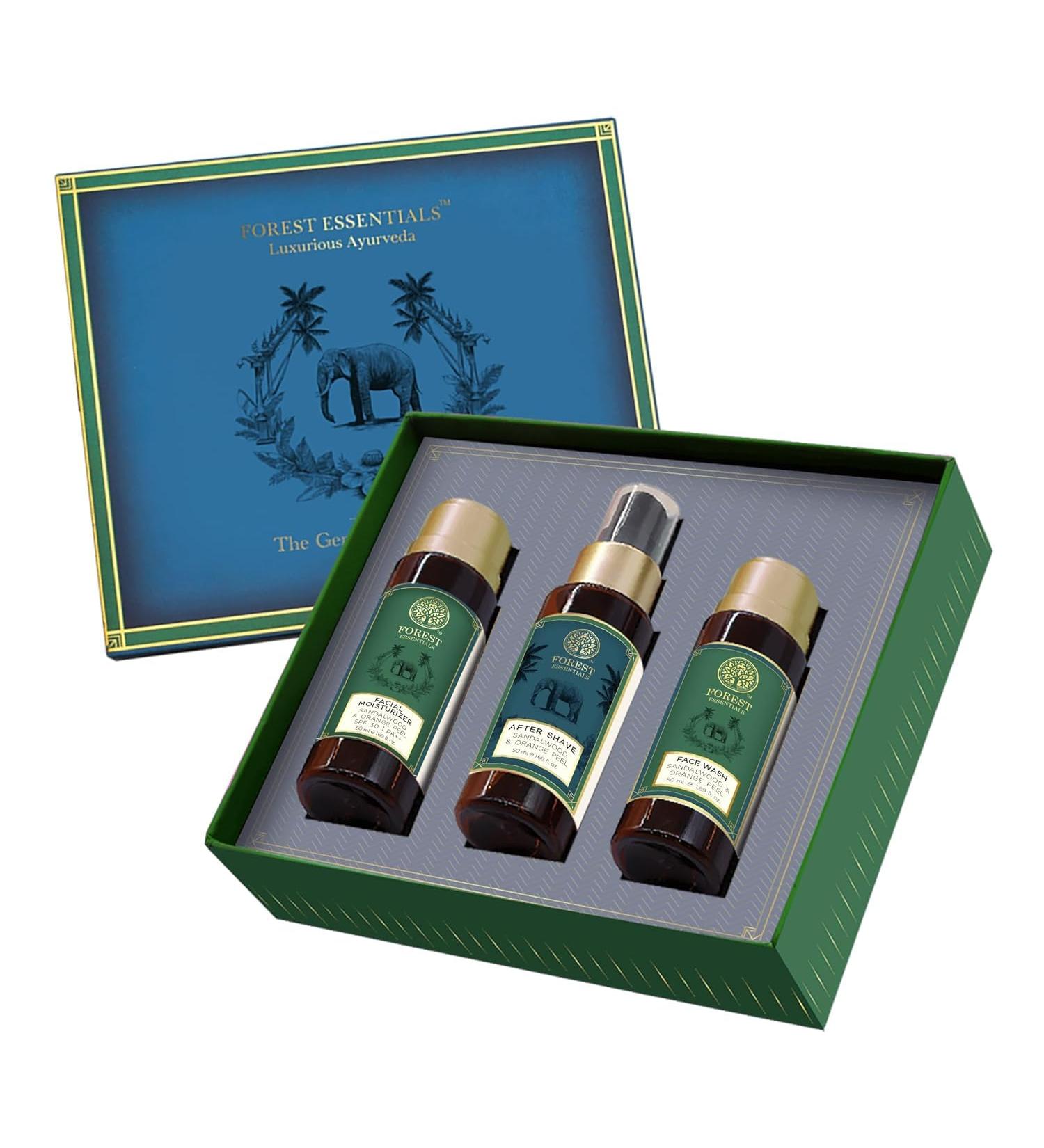Forest-Essentials Essentials for Him Gift Set | Premium Skincare & Grooming Gift Box for Men | Face & Body Care Collection. - Buy Online on GoSupps.com