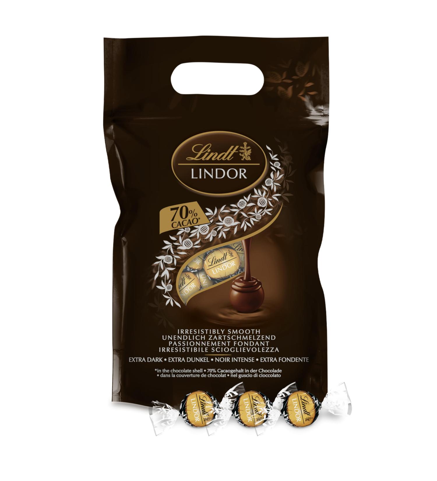 Lindt Lindor Extra Dark Chocolate Balls - 1kg (Approx. 80 Balls) | 70% Cocoa Gourmet Gift | International Shipping - Buy Online on GoSupps.com