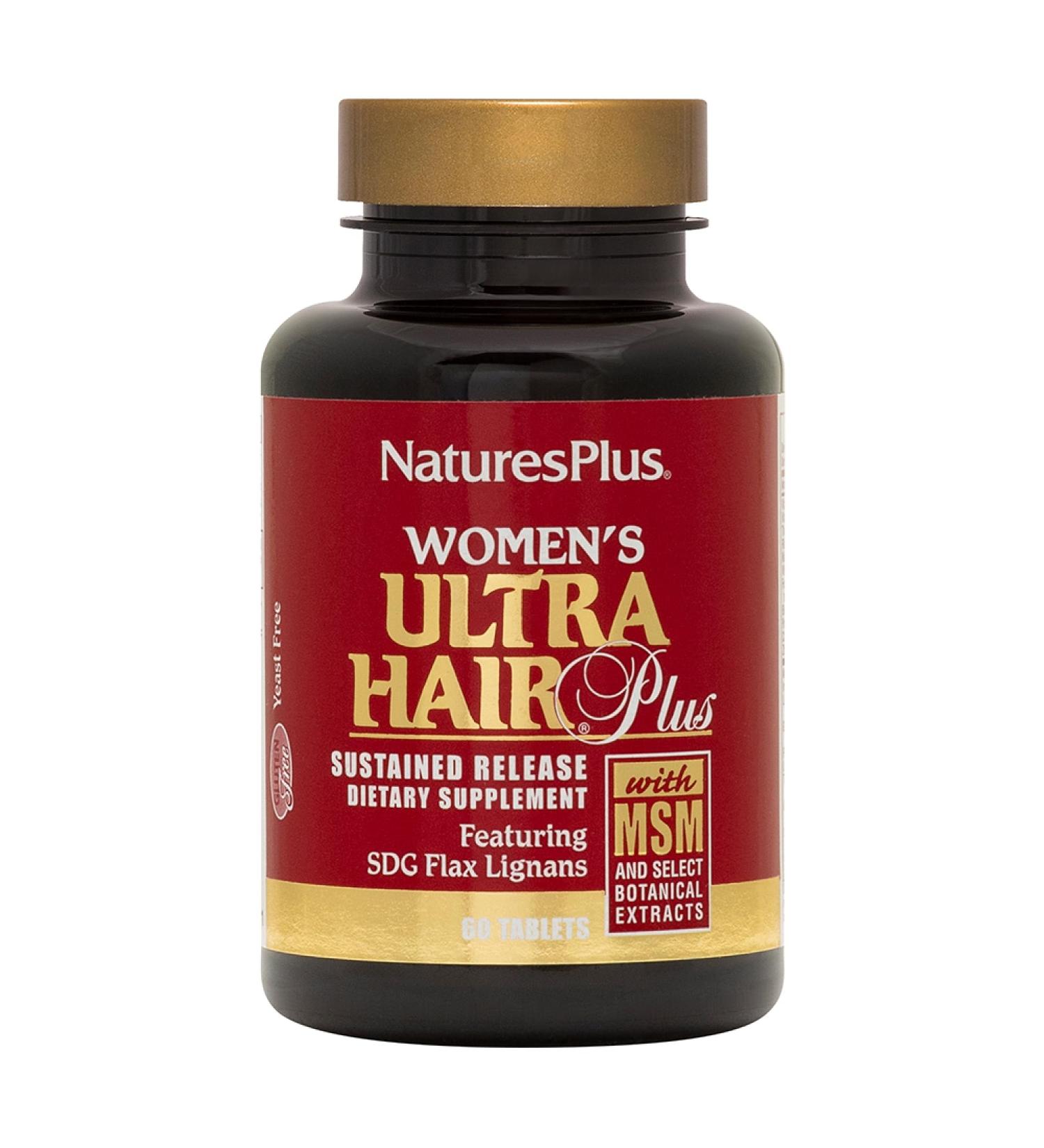 NaturesPlus Women s Ultra Hair Plus - 60 Sustained Release Tablets Pack of 2 - Nutritional Support for Healthy Hair Structure - Gluten Free - 60 Total Servings 60 Count (Pack of 2) - Buy Online on GoSupps.com