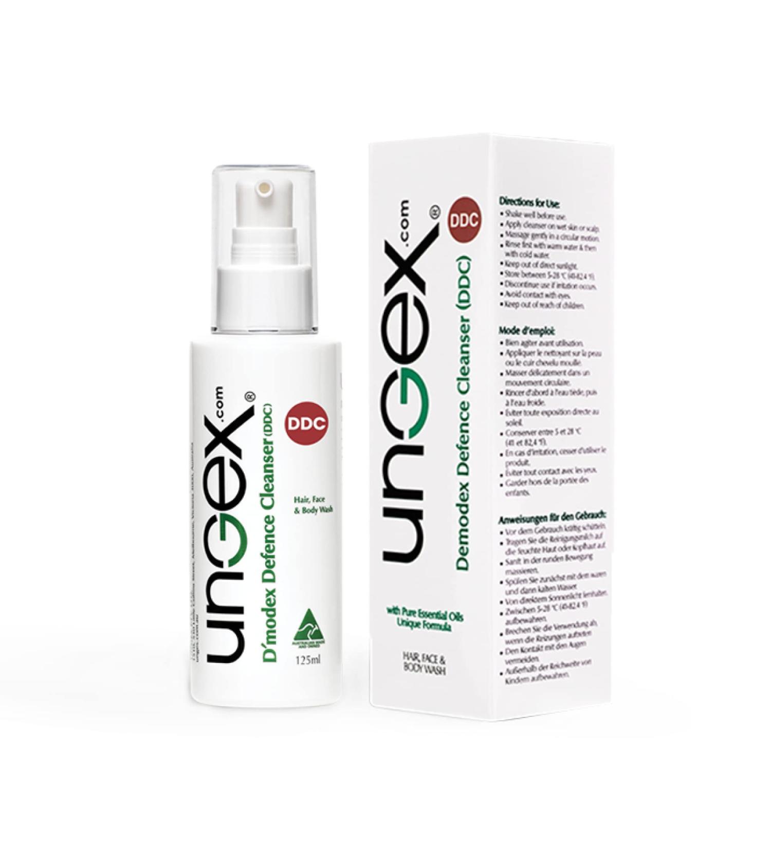 Ungex Demodex Defence Cleanser | Acne Rosacea Facial Wash | International Shipping Available - Buy Online on GoSupps.com