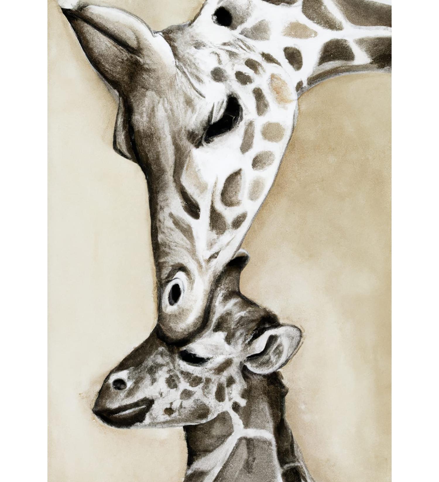 Reofrey DIY Giraffe Diamond Painting Kit - Full Drill Round Rhinestone Cross Stitch Embroidery - 30x40 cm - Buy Online on GoSupps.com