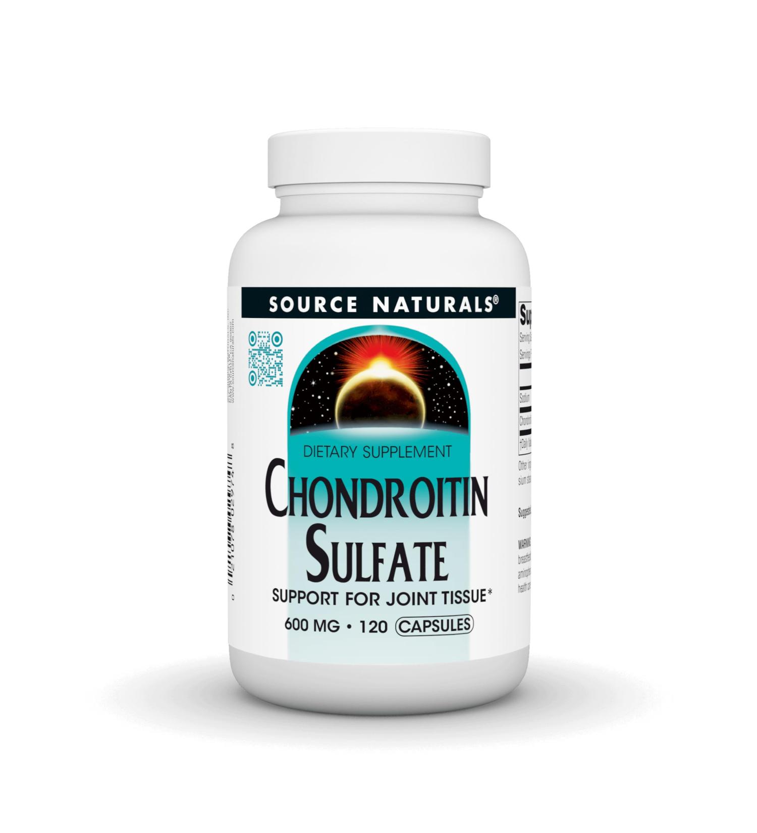 Source Naturals Chondroitin Sulfate Support for Joint Tissue* - 600 mg 120 Capsules - Buy Online on GoSupps.com