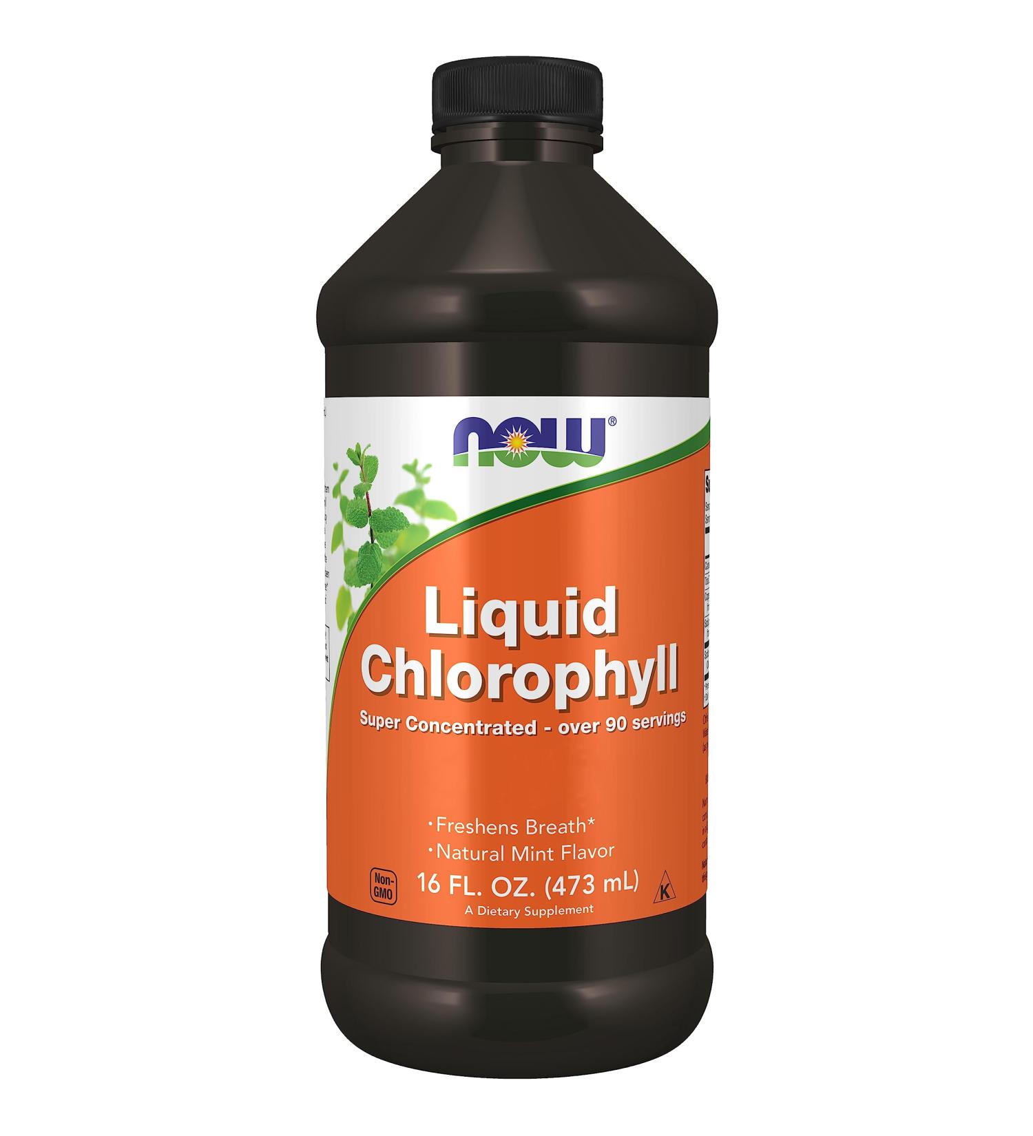 Now Foods Liquid Chlorophyll Mint Flavour 473ml - Vegan, Lab-Tested, Gluten Free, Soy Free & Vegetarian - Buy Online on GoSupps.com