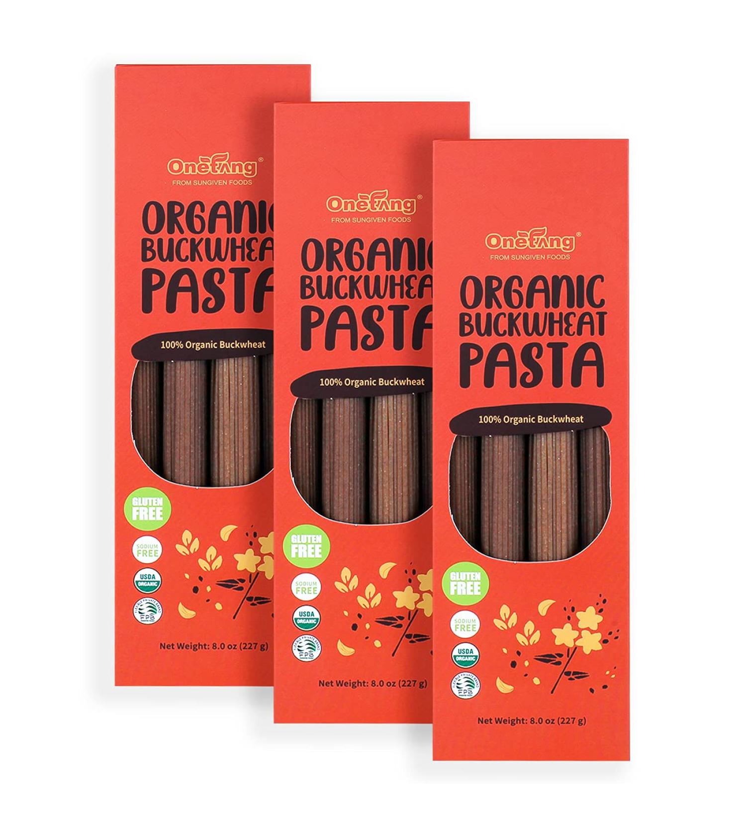 ONETANG Organic Gluten-Free Buckwheat Spaghetti Pasta (8 oz, 3 Pack) | Non-GMO, Whole Grain, Lower Carb | USDA Certified | Shop Now - Buy Online on GoSupps.com