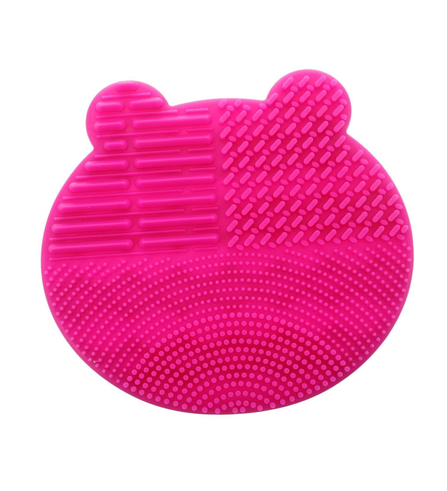 NOLITOY 2-in-1 Makeup Brush Holder & Scrubber - Silicone Cleaner Pad for Brushes - Portable Storage Rack - 11x10cm Rosy - International Shipping Available - Buy Online on GoSupps.com