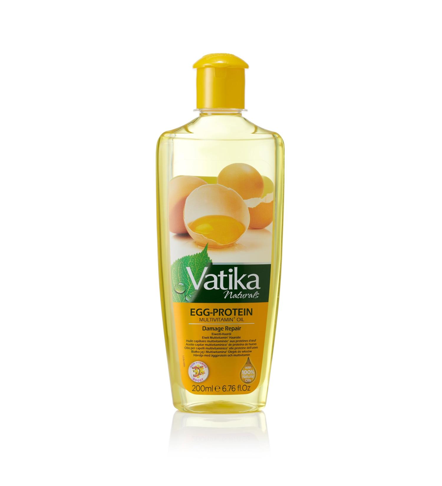 Vatika Naturals Egg Protein Deep Conditioning Hair Oil - 200g | Repair & Strengthen Hair Naturally - Buy Online on GoSupps.com