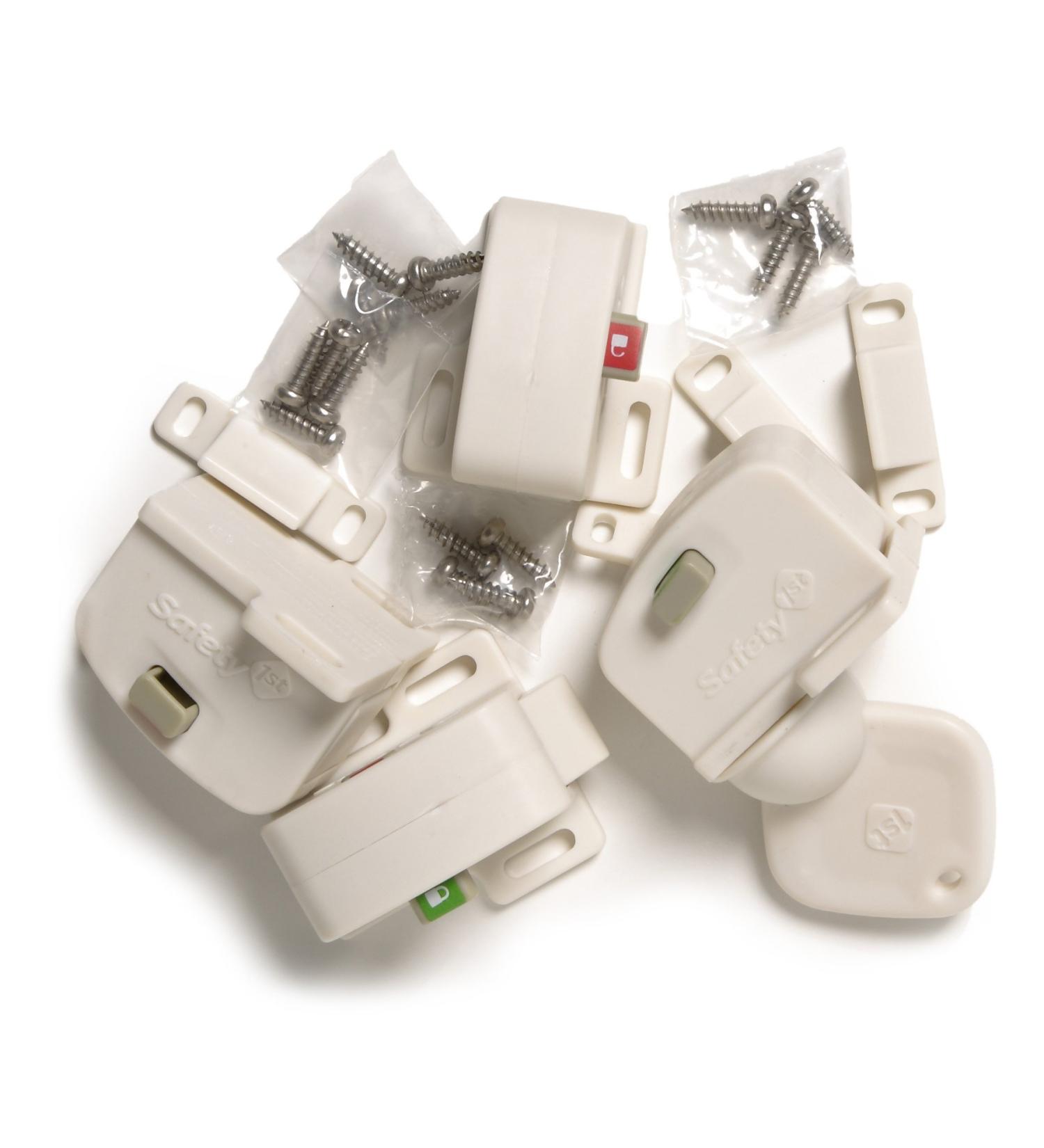 Safety 1st Magnetic Cabinet Locks - 4 Locks + 1 Key | Childproofing Solution - Buy Online on GoSupps.com