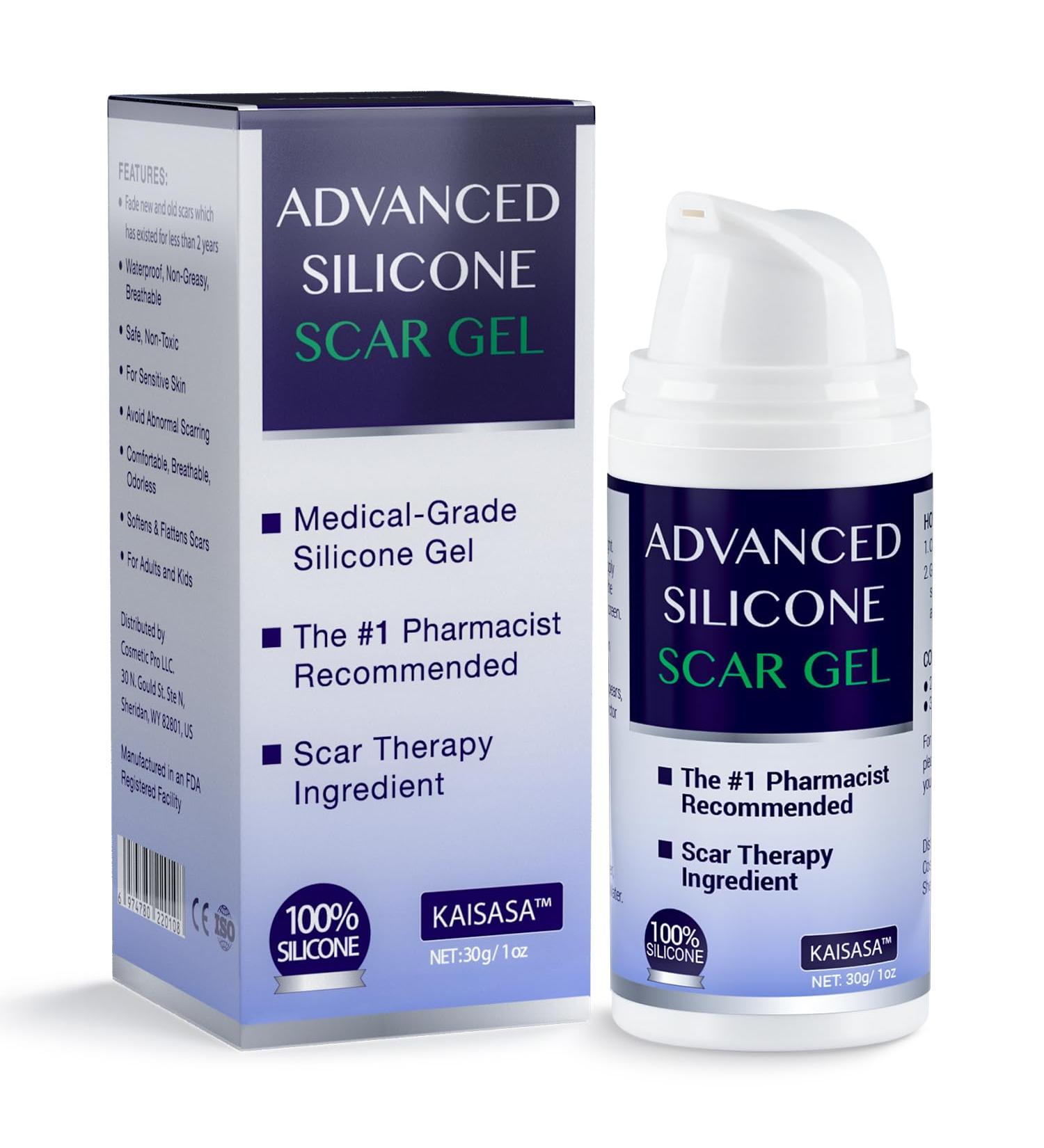 Scar Cream Gel for Face & Body - Effective Treatment for Surgical Scars, Stretch Marks, Acne, Keloids & Burns - 1.05 oz - Buy Online on GoSupps.com
