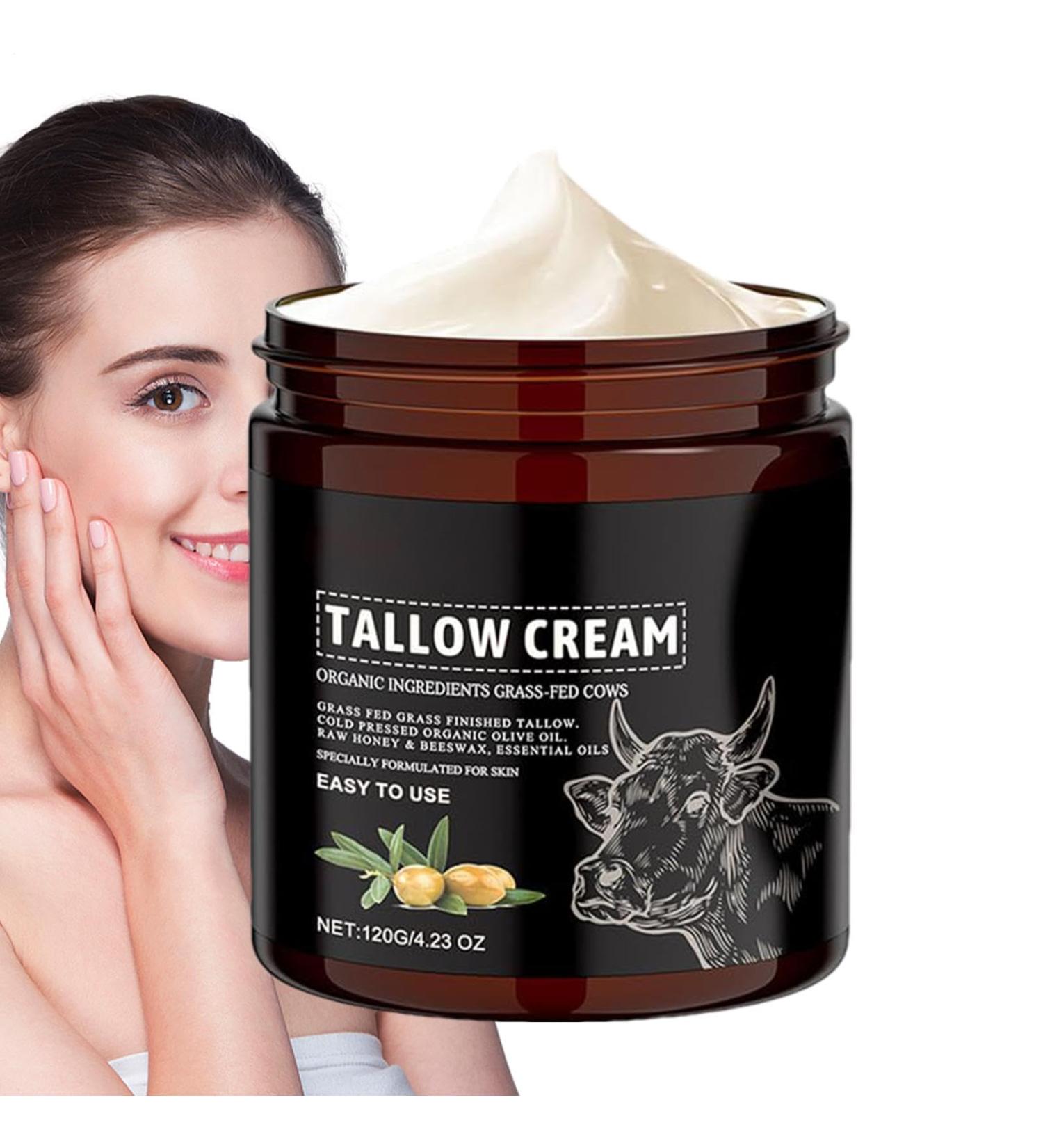  Generisch Beef tallow for the skin | Beef tallow and honey balm 120 g | Organic beef honey balm from farm-raised beef Deep treatment for face and body nourishes dry skin. - Buy Online on GoSupps.com