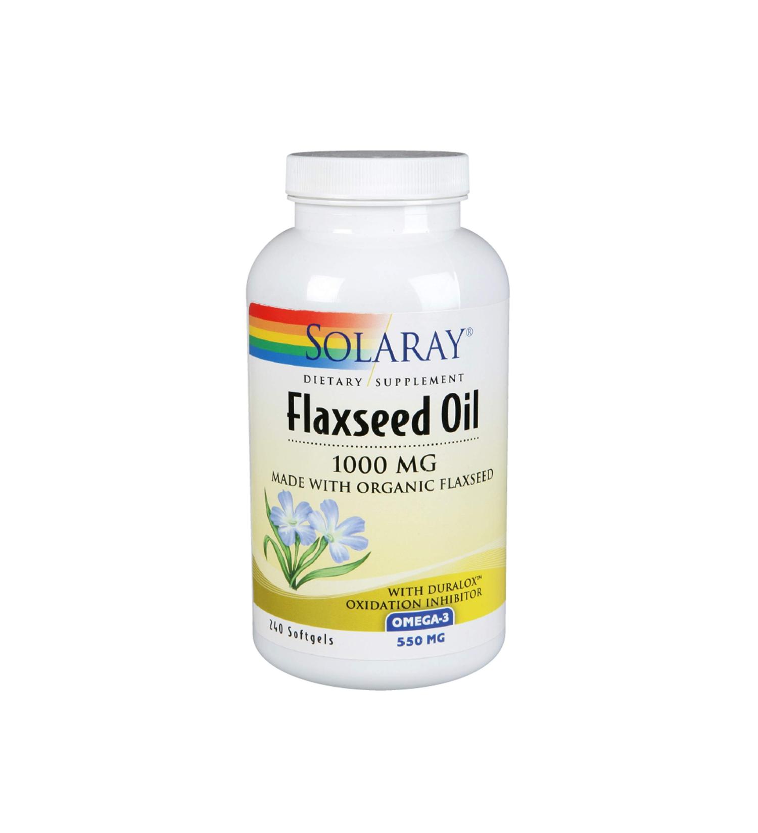 SOLARAY Flaxseed Oil, Softgel (Btl-Plastic) 1000mg 240ct