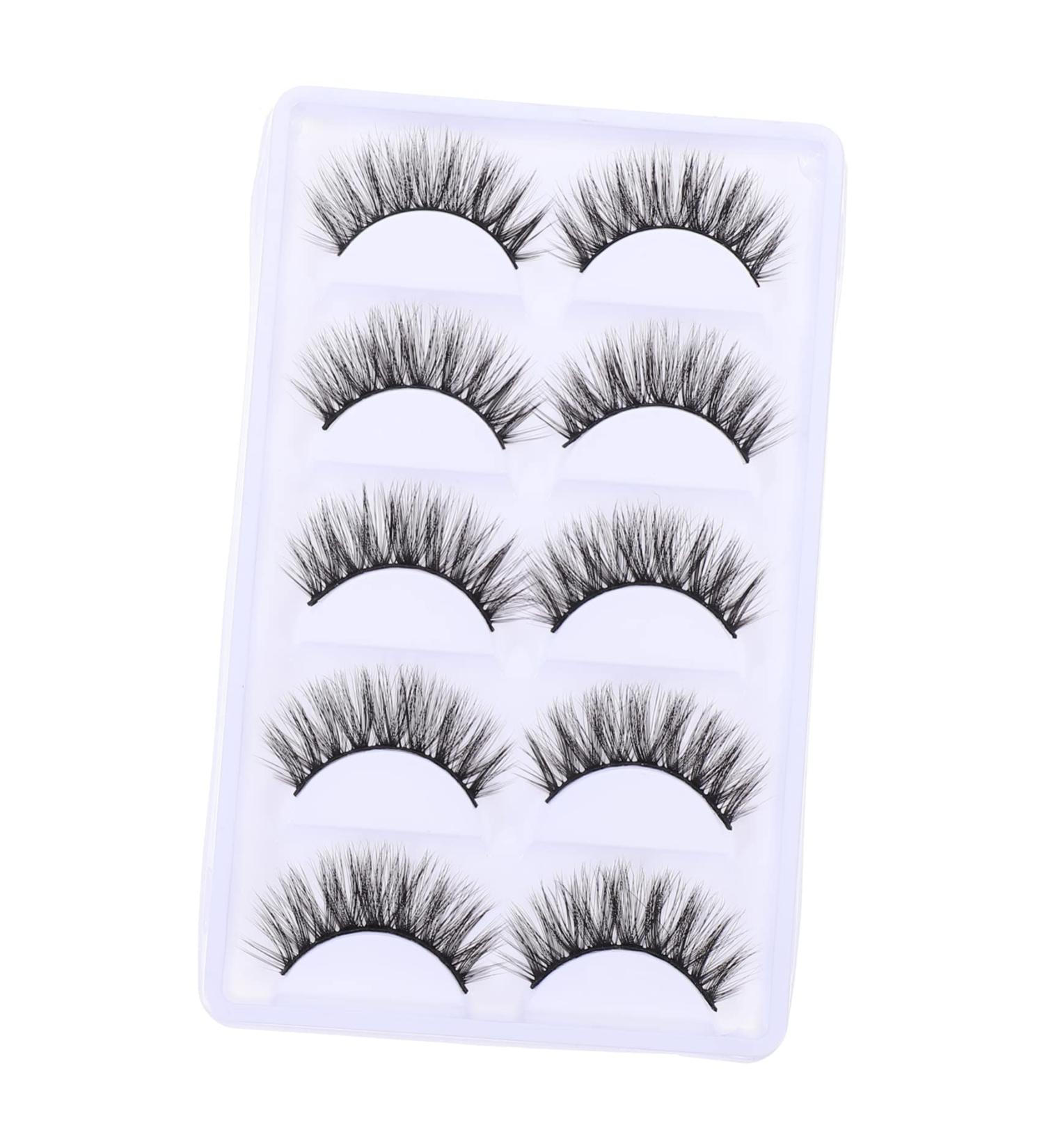 Beavorty 5 Pairs 3d false eyelashes fake eyelashes individual false extension eyelash adhesive natural look eyelash fake extension eyelash Art Eyelashes magnetic G800 chemical fiber extend - Buy Online on GoSupps.com