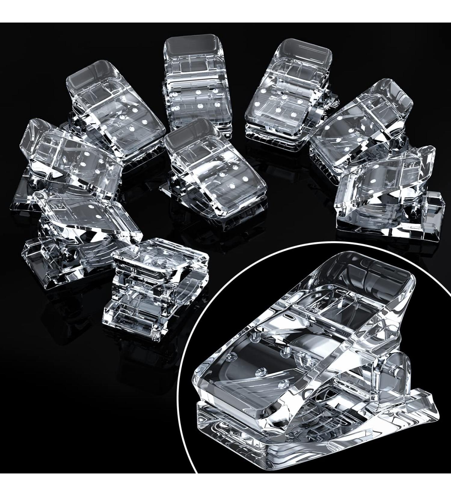 10PCS Nail Tips Clip - Quick Extension Clamp for Nail Forms - Transparent UV LED Builder Clamps for DIY Manicure - Buy Online on GoSupps.com