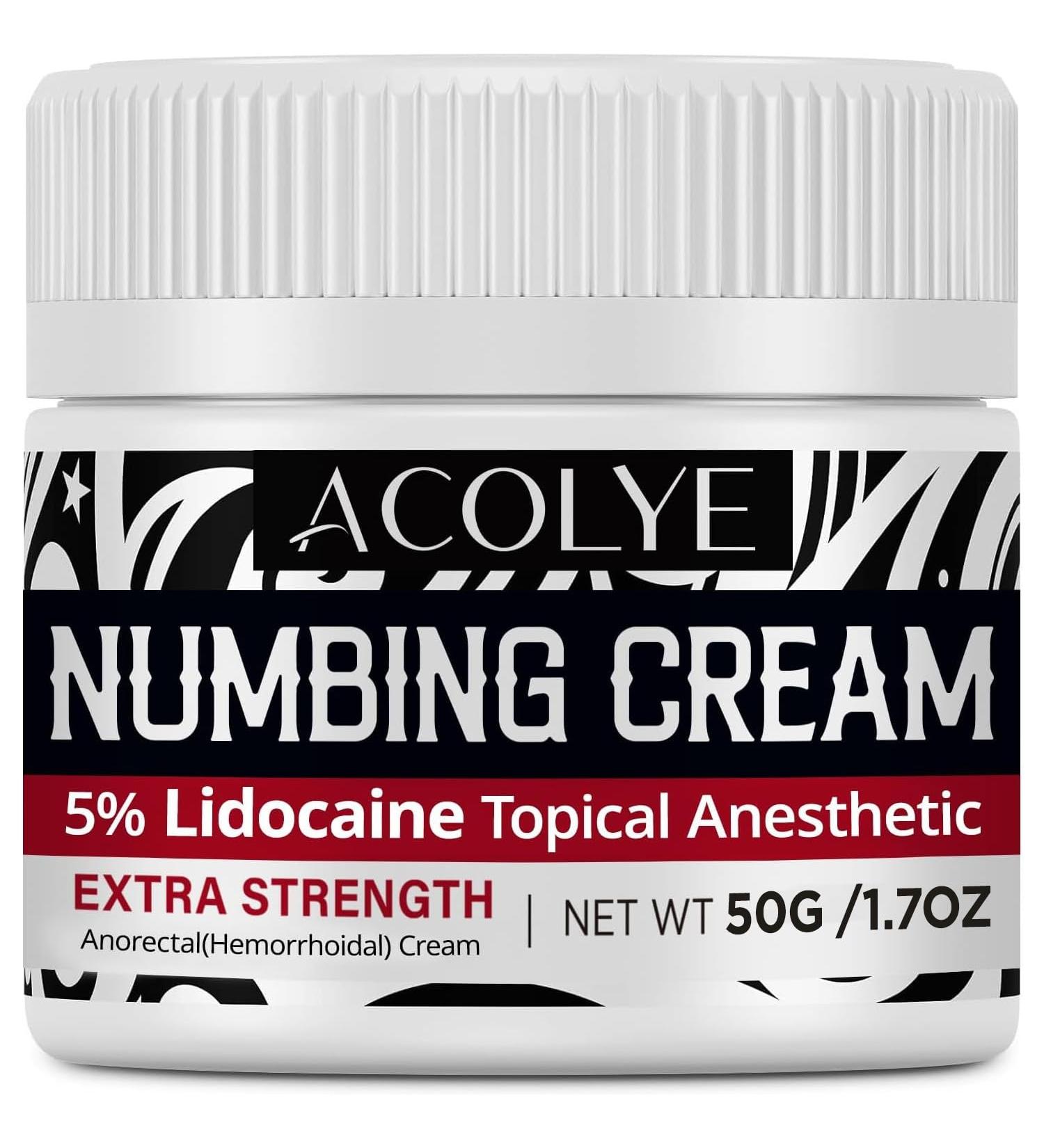 Numbing Cream Extra Strength: 5% Lidocaine Local Anesthetic- Long Lasting Extra Relief with Menthol Arnica and Emu Oi 1.7 Fl Oz - Buy Online on GoSupps.com