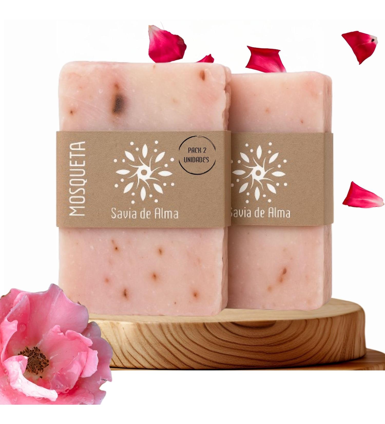  Savia De Alma Handcrafted Vegan Rosehip Soap - Moisturizing Regenerating and Biodegradable Soap - Made in Spain with Natural Ingredients - 100g (2 Rosehip) - Buy Online on GoSupps.com