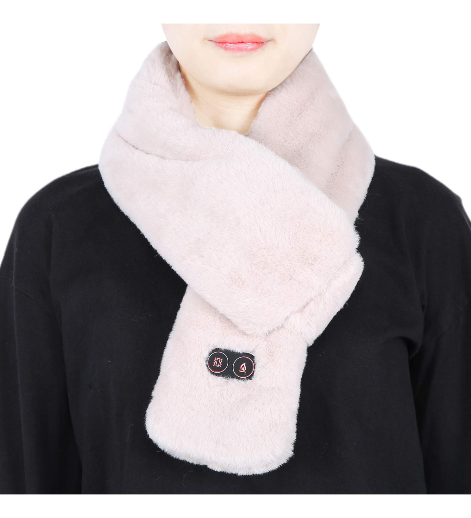 Buy Washable USB Heated Scarf for Men & Women - 3 Gear Heating Comfortable & Safe - Khaki - Buy Online on GoSupps.com