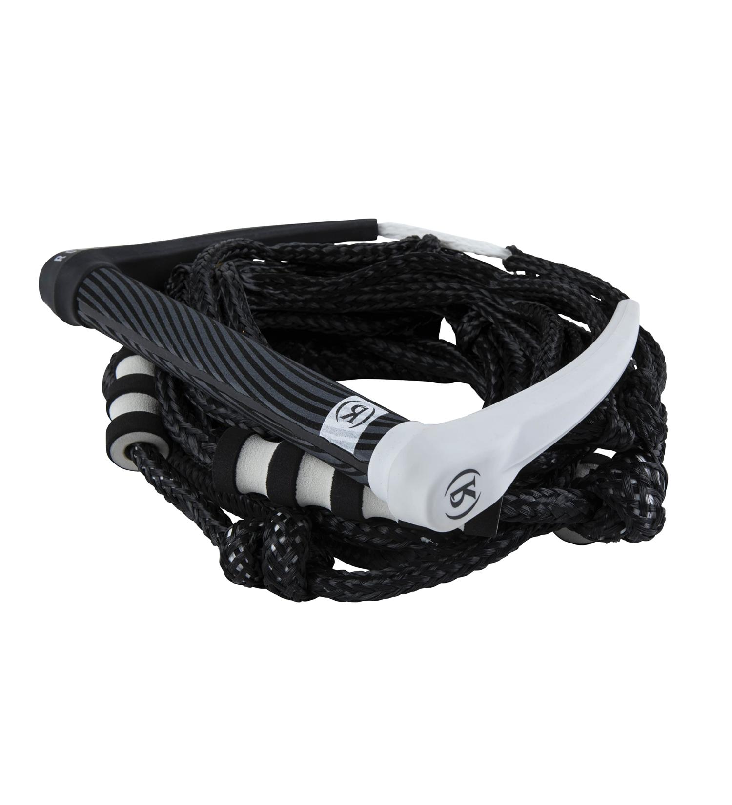 Ronix Silicone Bungee Surf Rope Handle - 11 / Rope 25' Black/White - Buy Online on GoSupps.com