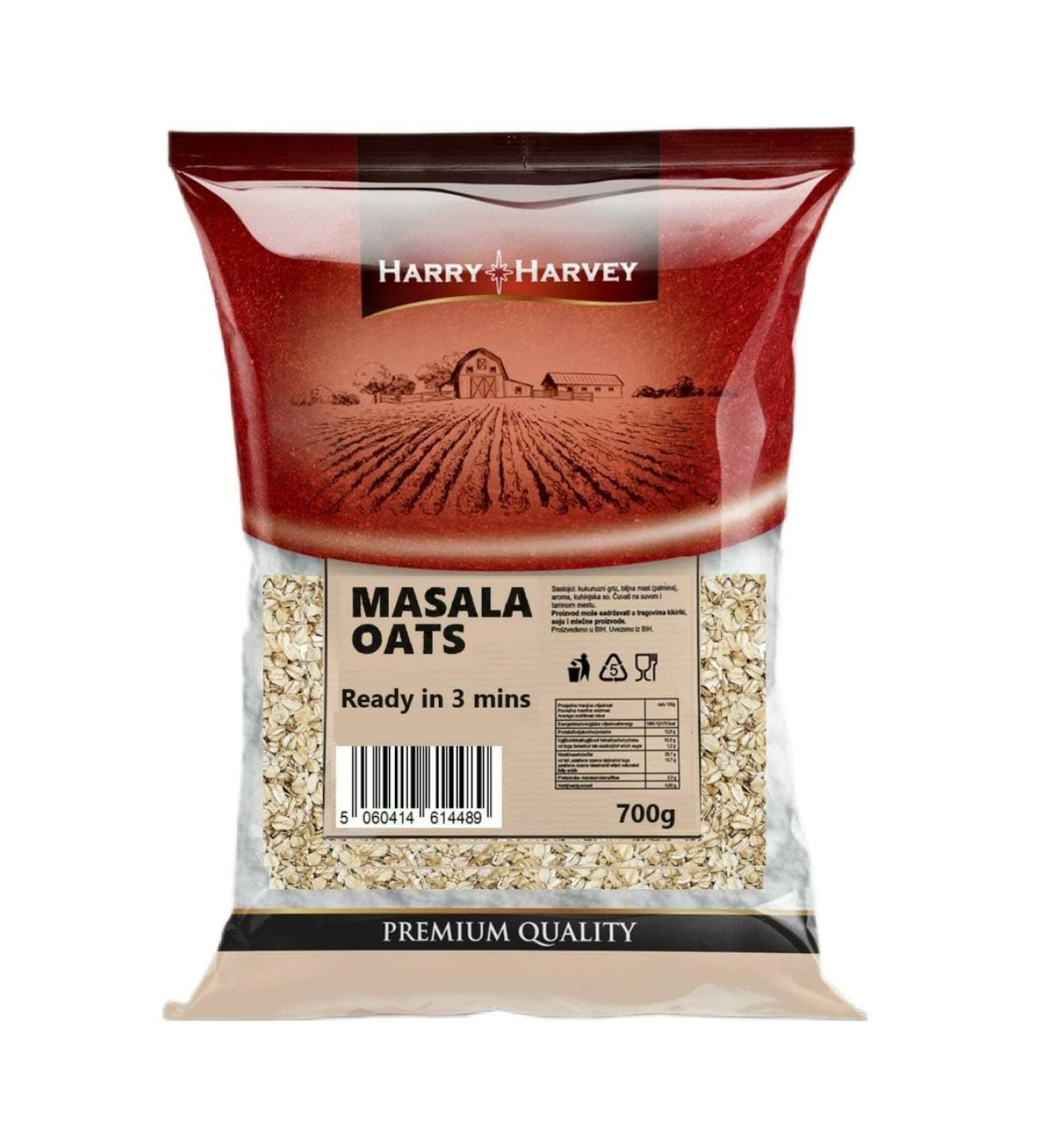 Harry Harvey Masala Oats 700g Great Snack Lunch or Breakfast Ready in 3 minutes Desi Porridge Indian Style Food - Buy Online on GoSupps.com