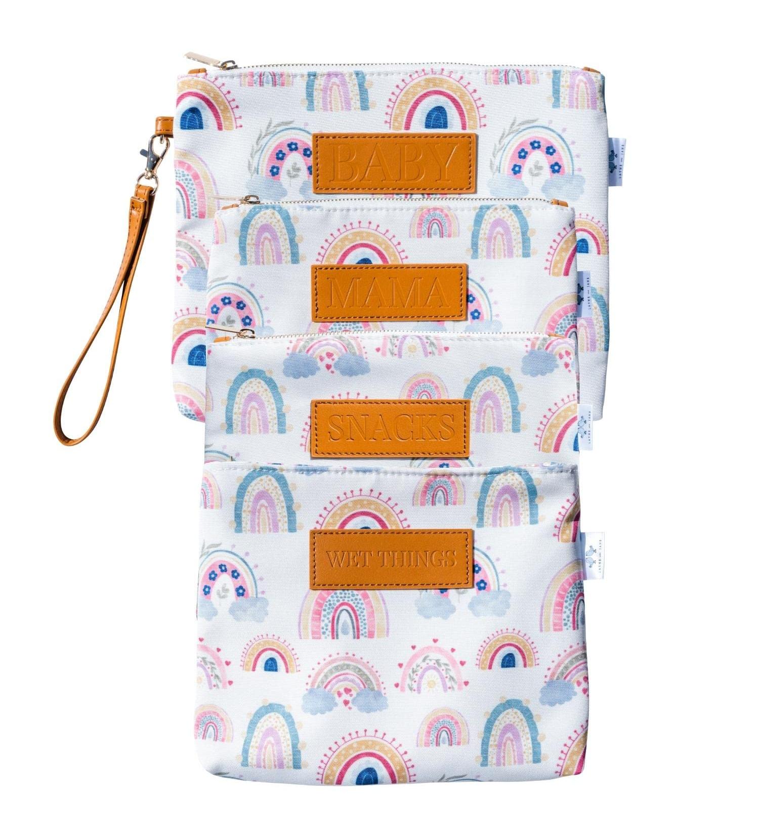 Diaper Bag Organizing Pouches (Set of 4) - Rainbow Diaper Bag Organizer Pouches - Baby Diaper Clutch Bag  Wet Bag  Mama Bag  Snacks Diaper Bag Insert - Waterproof Lining - Diaper Bag Organizer Insert - Buy Online on GoSupps.com