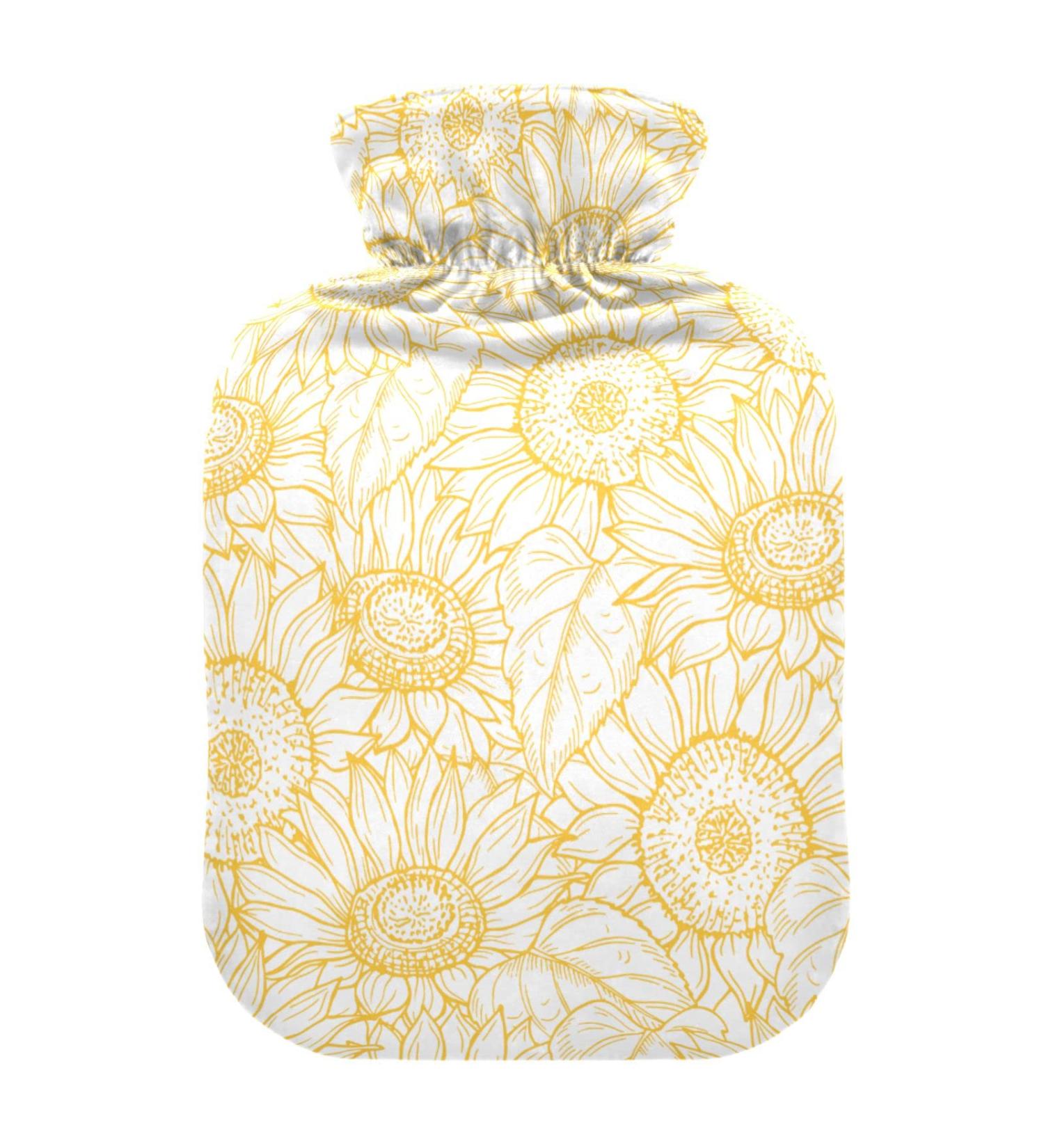 Sunflower Heating Bag - Soft Velvet Heat Bottle for Pain Relief | Hot & Cold Compress | 1L Bed Warmer - Buy Online on GoSupps.com