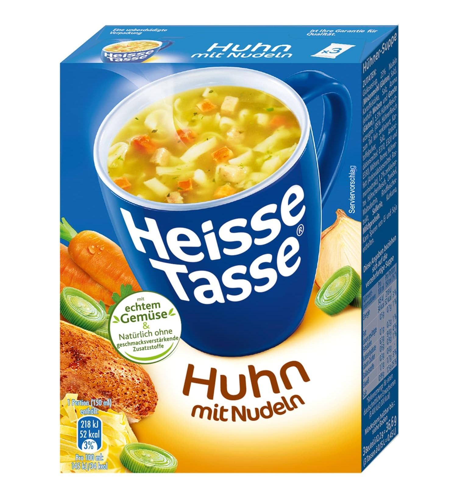 Hot Cup of Chicken (Pack of 12) - Quick 2-Minute Soup Snack - Just Add Hot Water - International Shipping Available - Buy Online on GoSupps.com