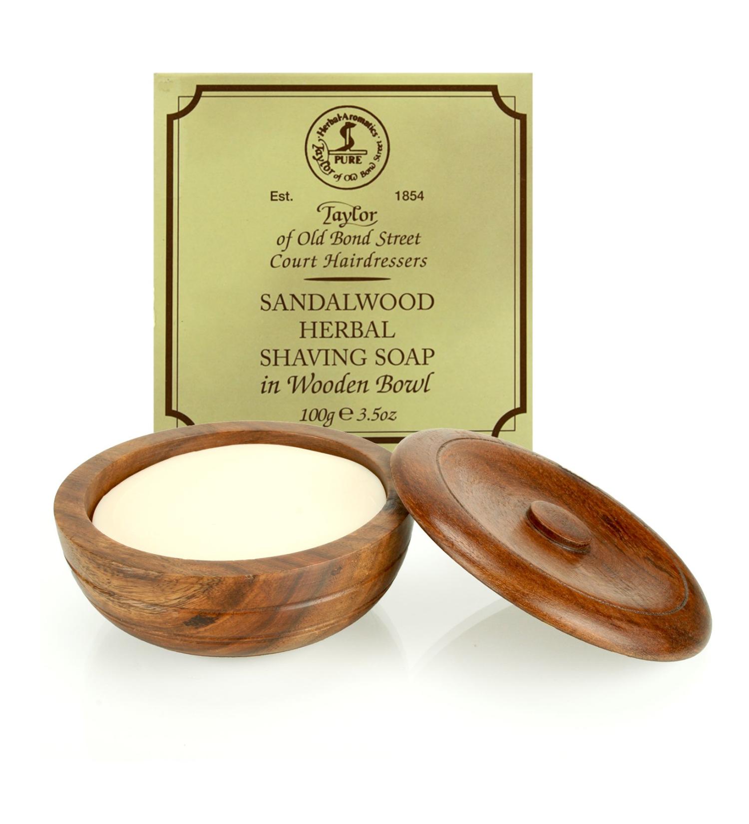 100g Tailor Sandelholz Rasierseife in Holztiegel - Holzschale - Buy Online on GoSupps.com