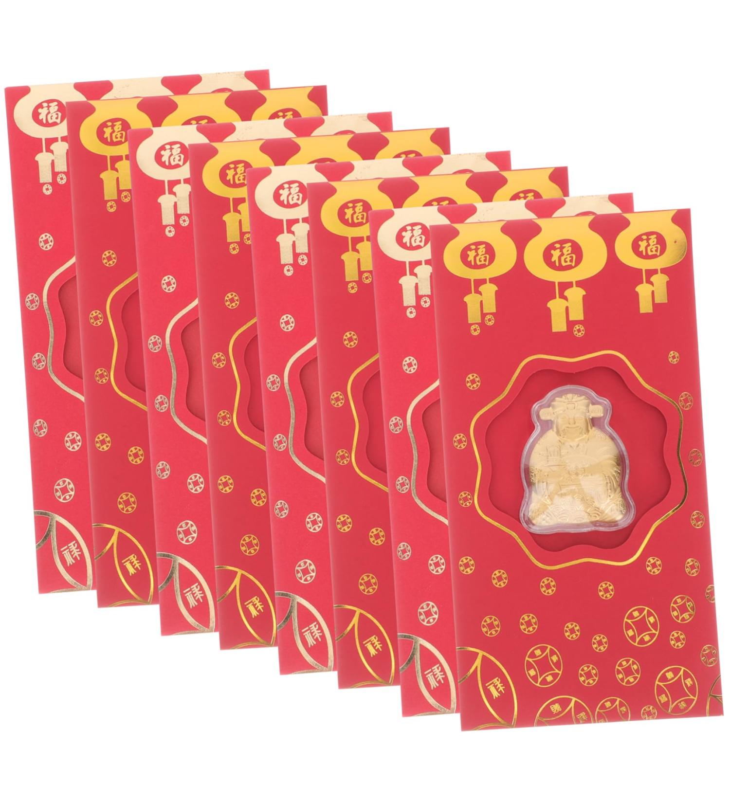 Lurrose 40 Pcs God of Wealth Red Envelope Rabbit Year Red Envelopes 2023 Red Packets Wedding Envelopes Lucky Money Red Purse 2023 Year Red Packets Gift Card Child Chinese Style Gold Leaf Redx4pcs 17.5x9CMx4pcs - Buy Online on GoSupps.com