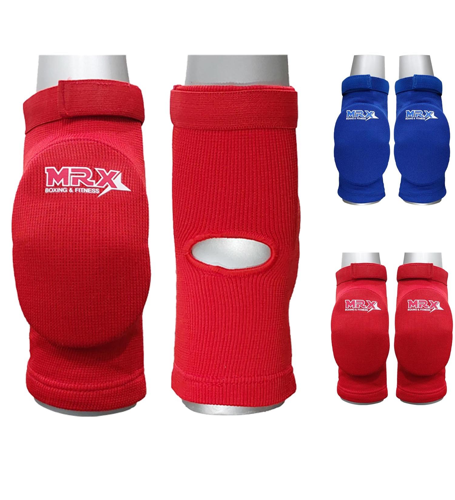 MRX Elbow Protector Arm Brace - Compression Padded Sleeve for Muay Thai MMA Kickboxing & More | Red Small/Medium Elbow Guard for Sports Enthusiasts - Buy Online on GoSupps.com