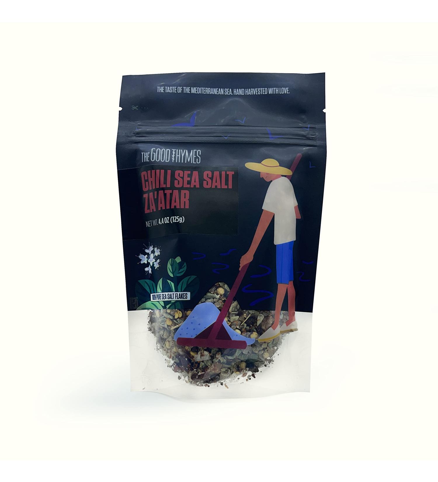 Chilli Sea Salt with Zaatar The Good Thymes Zatar 125g Ideal for Salt Mill: Eastern and Mediterranean Spices 100% Natural 100% Vegan No Preservatives - Buy Online on GoSupps.com