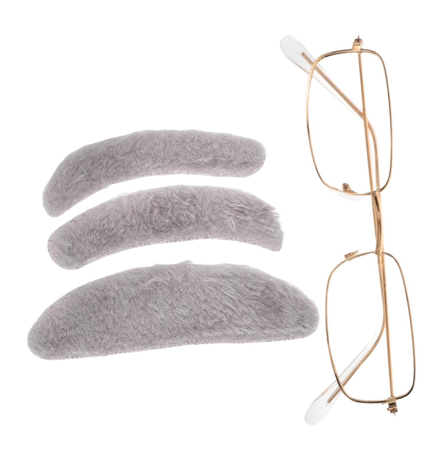 Buy Frcolor 1 Set of False Facial Hair - Mustache Eyebrows & Beard for Halloween Costumes - Realistic Gray Old Man Glasses - Perfect for International Shipping - Buy Online on GoSupps.com