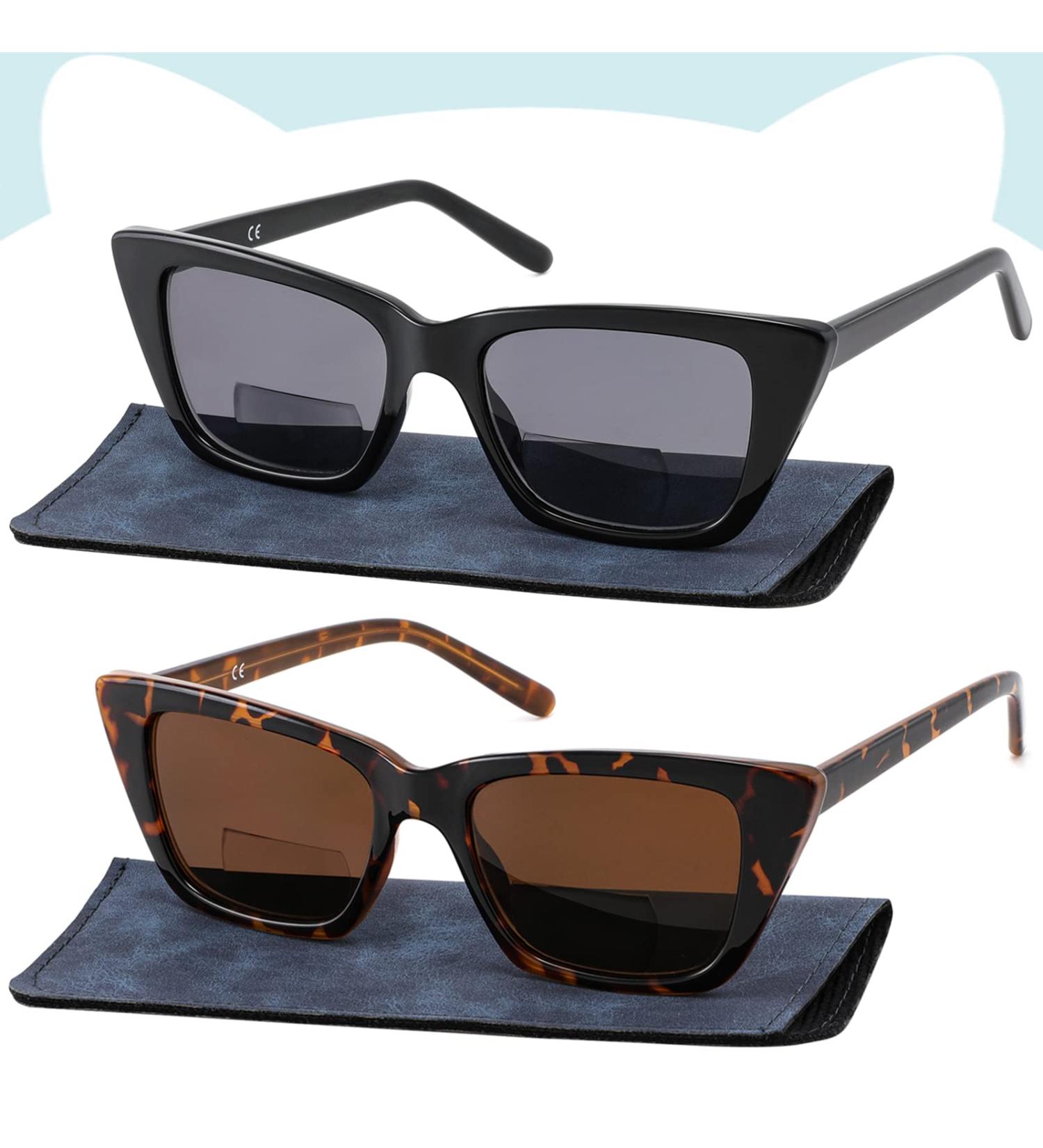 Shop Trendy Oversized Bifocal Sunglasses for Women | Cat Eye Design Polarized Blue Light Frame - Buy Online on GoSupps.com