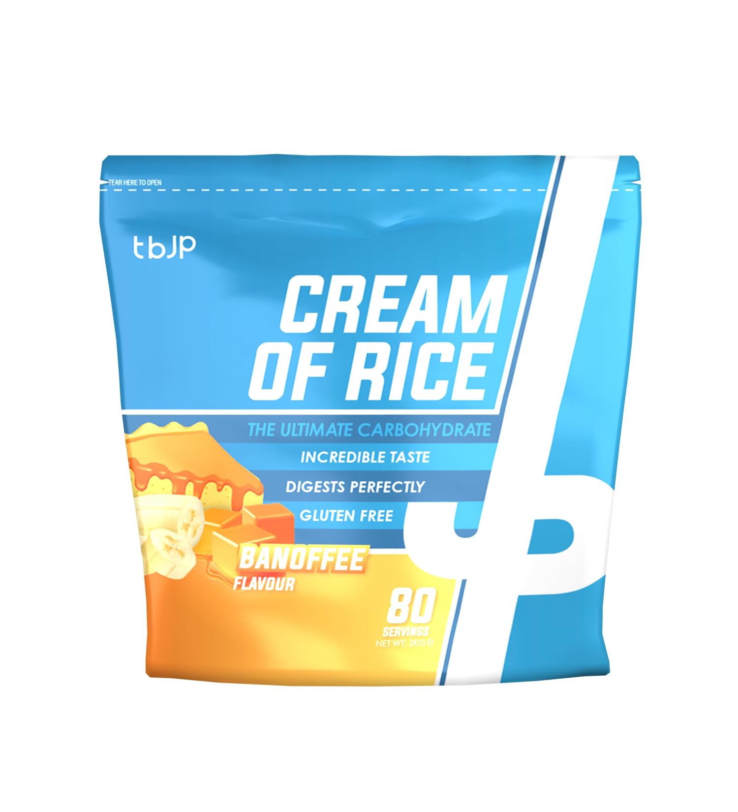 Trained by: JP Nutrition Cream of Rice 2kg The Ultimate Carbohydrate (Banoffee)