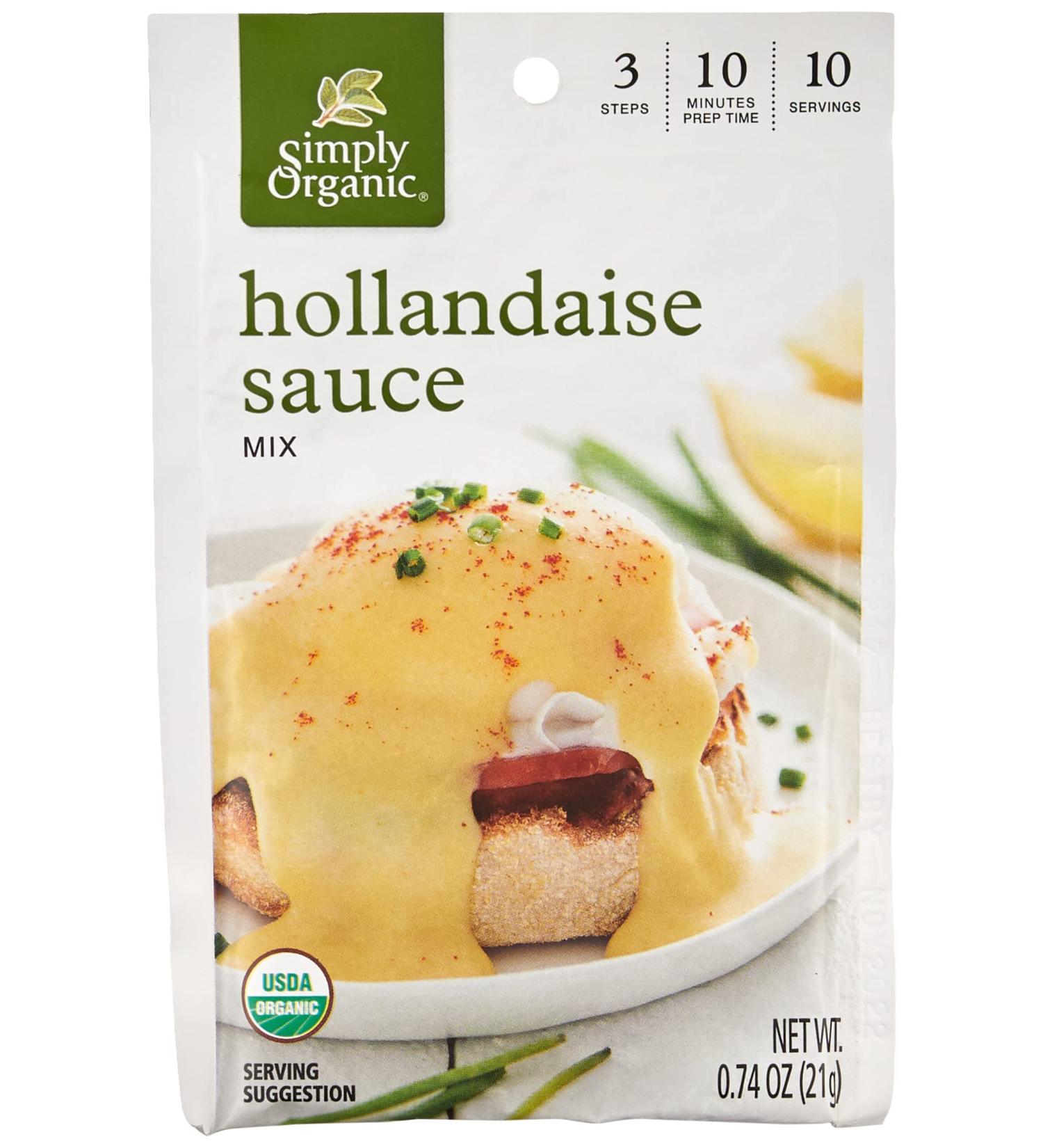 Simply Organic Hollandaise Sauce Mix - 0.74 oz | Organic, Gluten-Free - Buy Online on GoSupps.com
