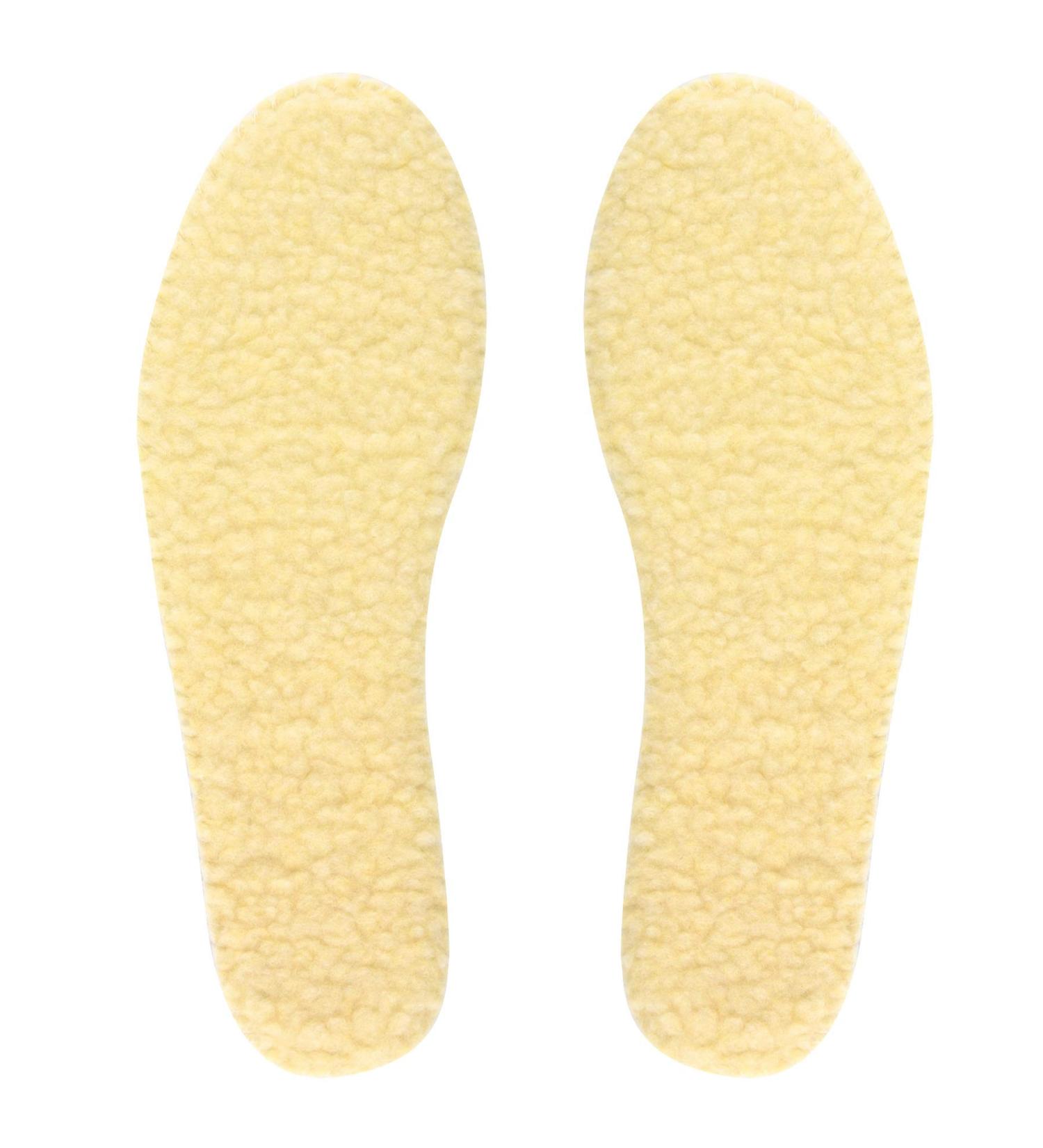 Knixmax Sheepskin Insoles for Men & Women - Non Slip Cushioned Winter Shoe Inserts - 1 Pair, Beige - Size 8 US/EU 41 - Buy Online on GoSupps.com