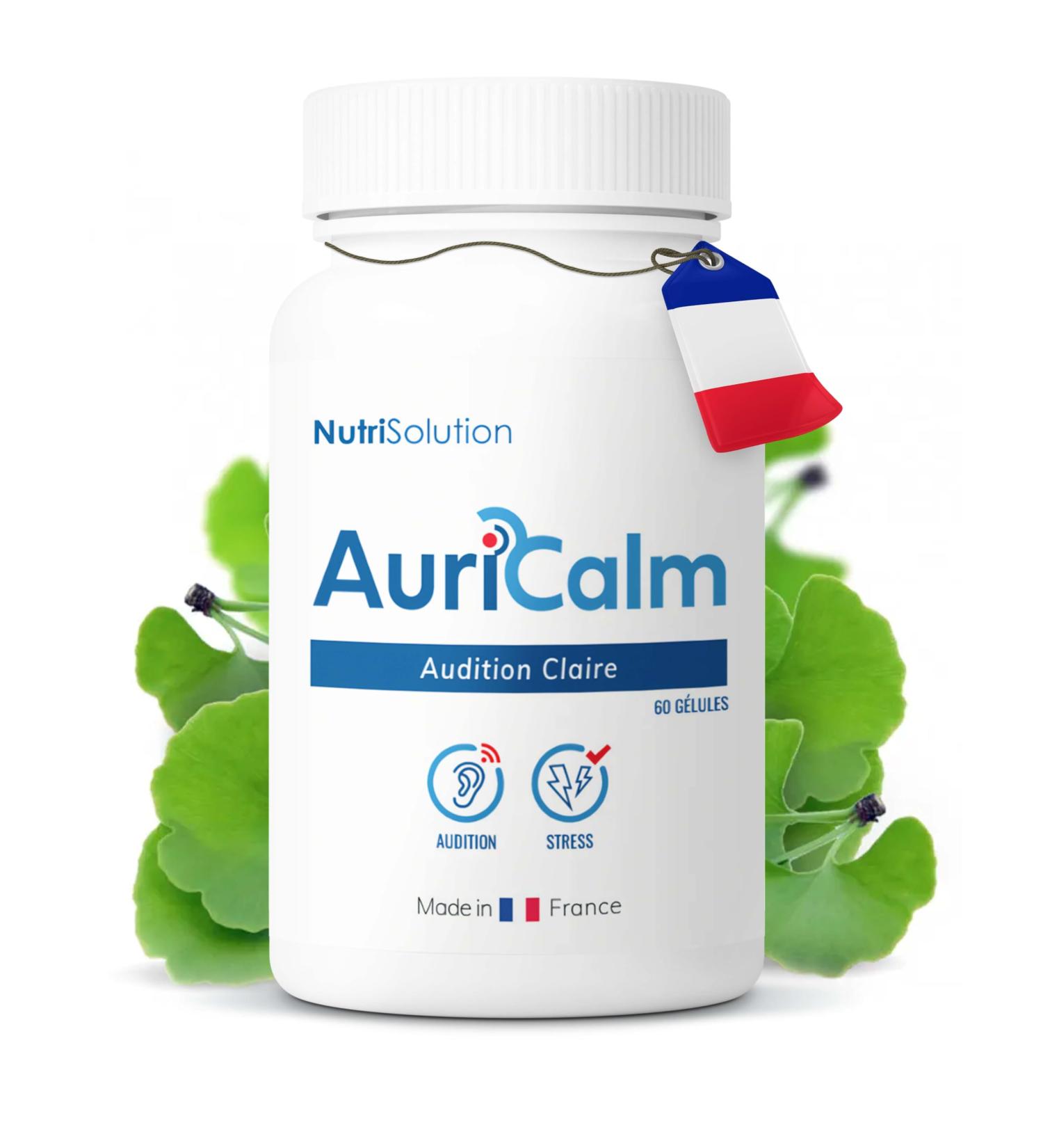 AuriCalm - Natural Hearing Health Support for Seniors - Tinnitus Relief and Hearing Wellness for Ages 50 and Over - 60 Vegan Capsules - Quality by NutriSolution (1) - Buy Online on GoSupps.com