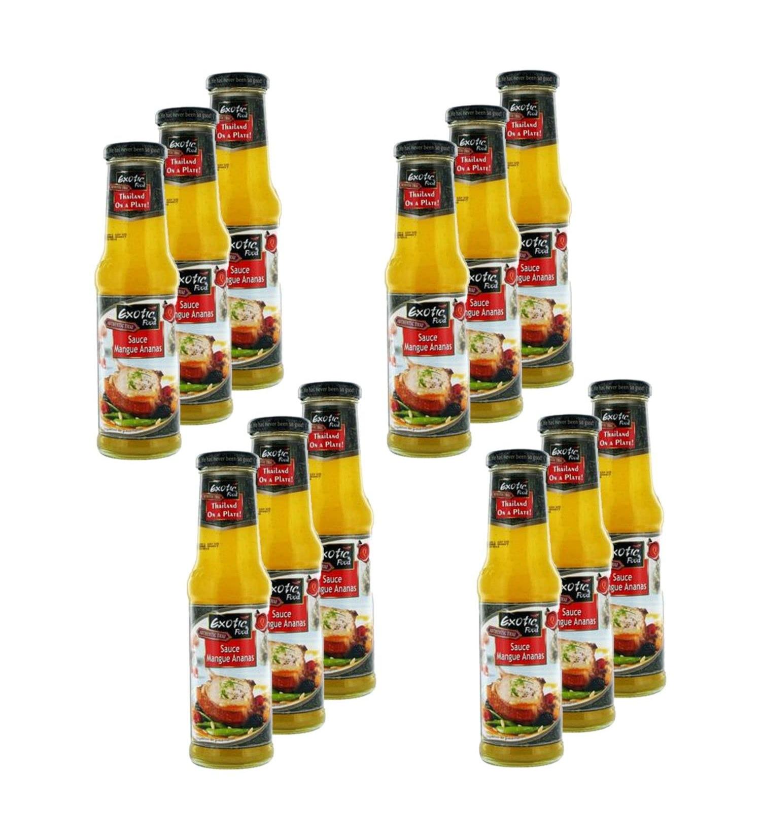 Exotic Food Pack of 12 Pineapple-Mango Sauce - 250ml Bottle