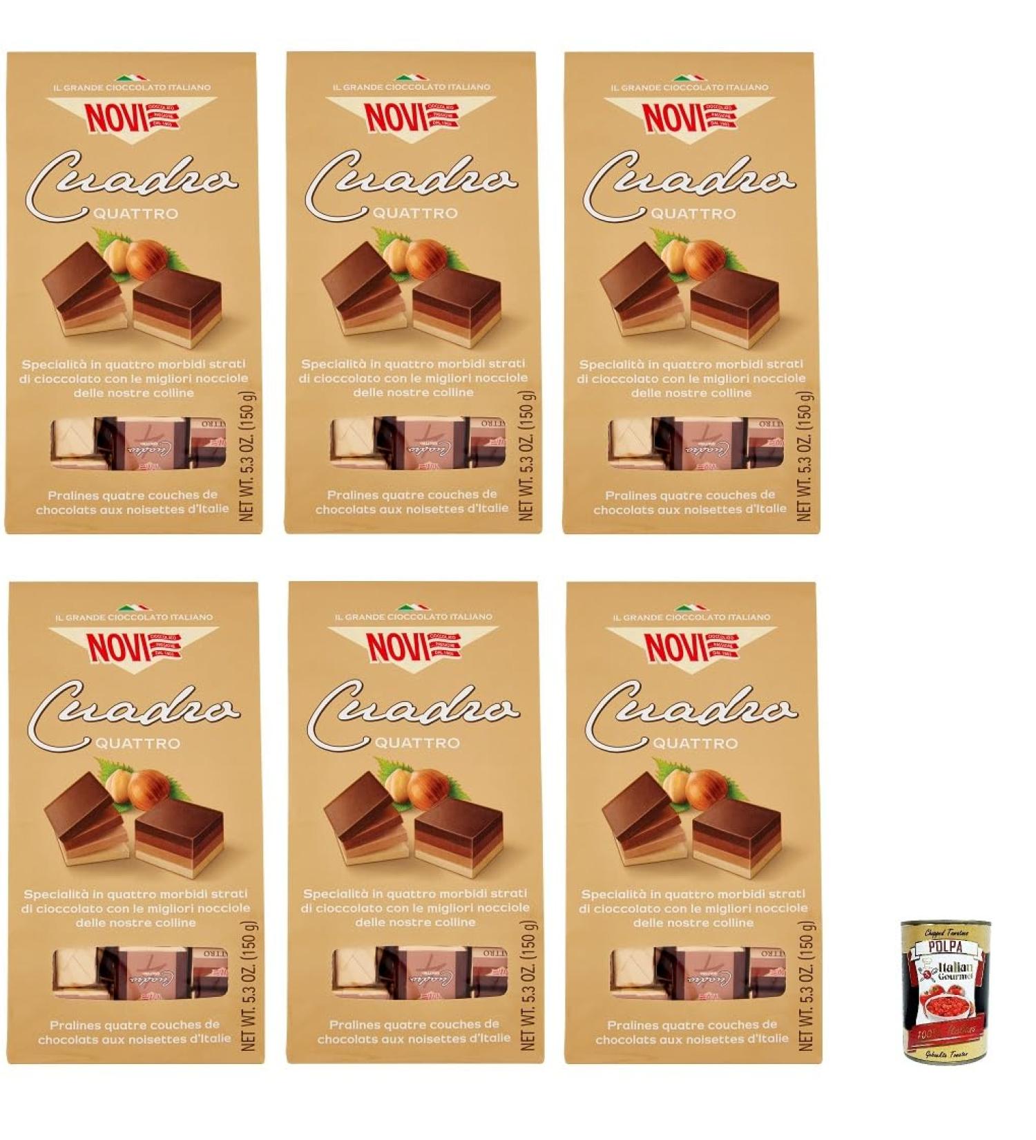  Italian Gourmet E.R. NOVI Cuadro Quattro Lot de 6 chocolats Cremino 150 g + polpa italien Gourmet 400 g - Buy Online on GoSupps.com