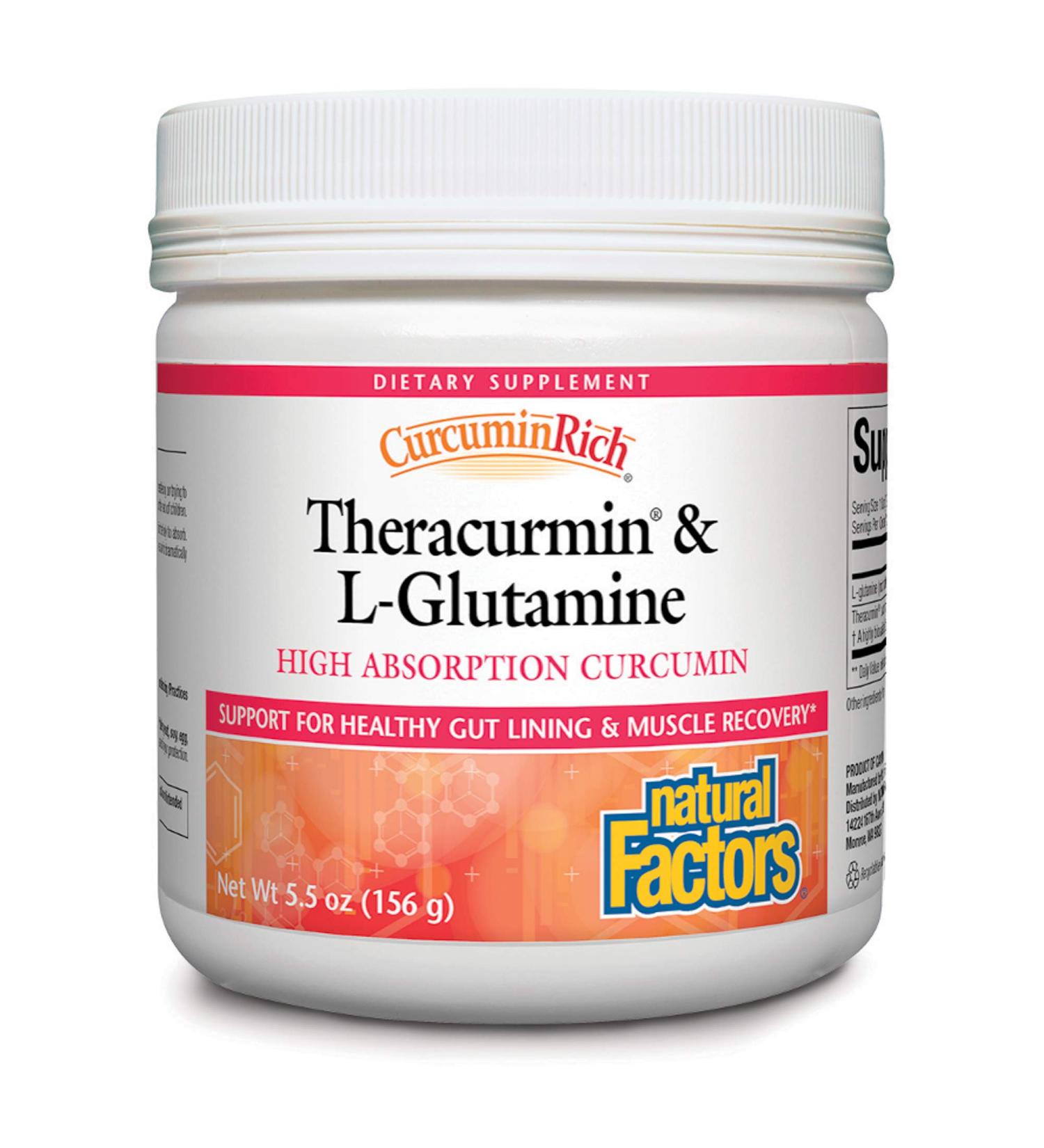 Natural Factors CurcuminRich Theracurmin & L-Glutamine 5.5 oz - Premium Turmeric Supplement for Health & Wellness - Buy Online on GoSupps.com