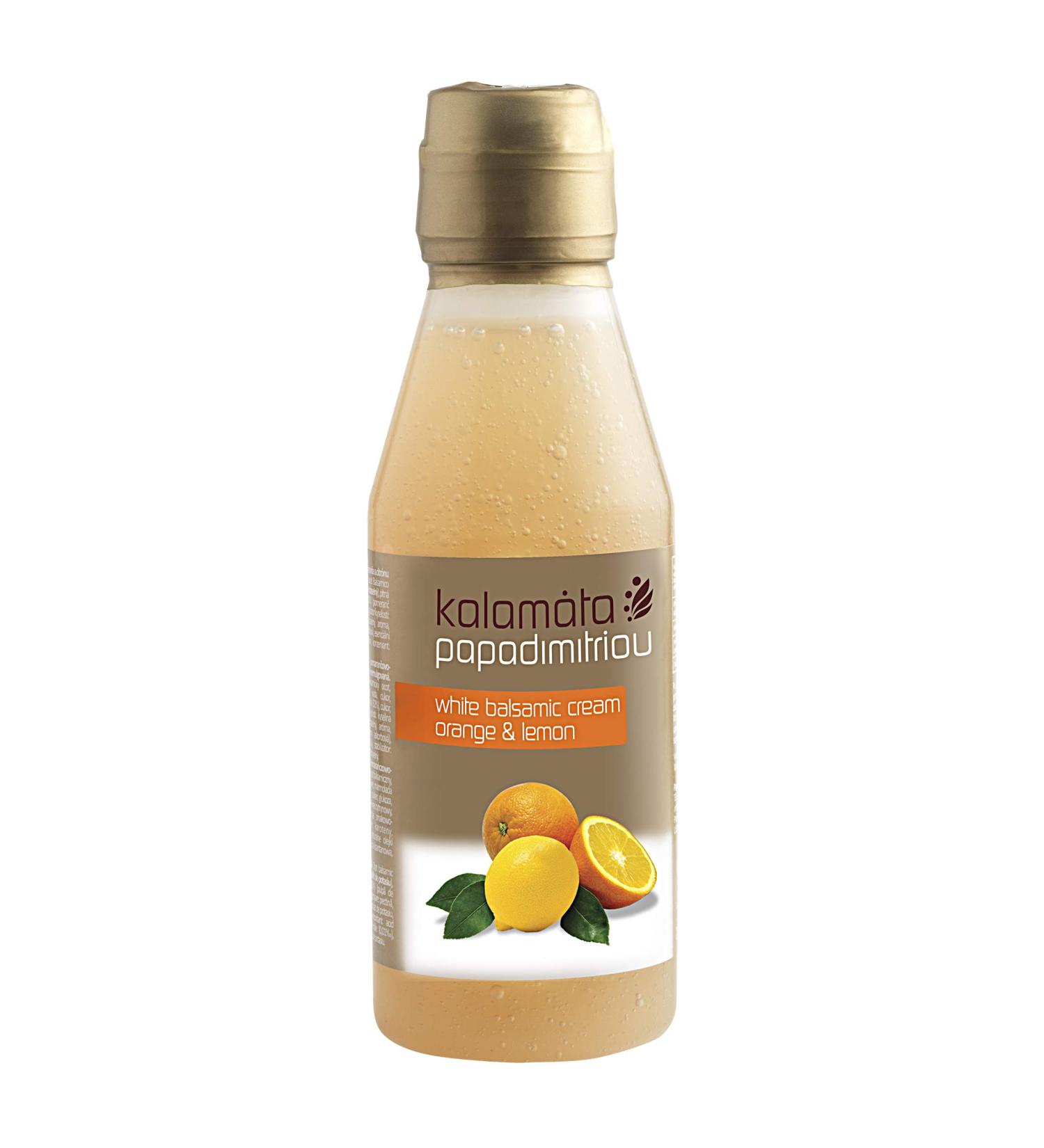 Delicious Balsamic Cream with Orange Lemon - 1 x 250 ml Crema Gluten Free from Greece Perfect for Fish Seafood or Salad - Buy Online on GoSupps.com