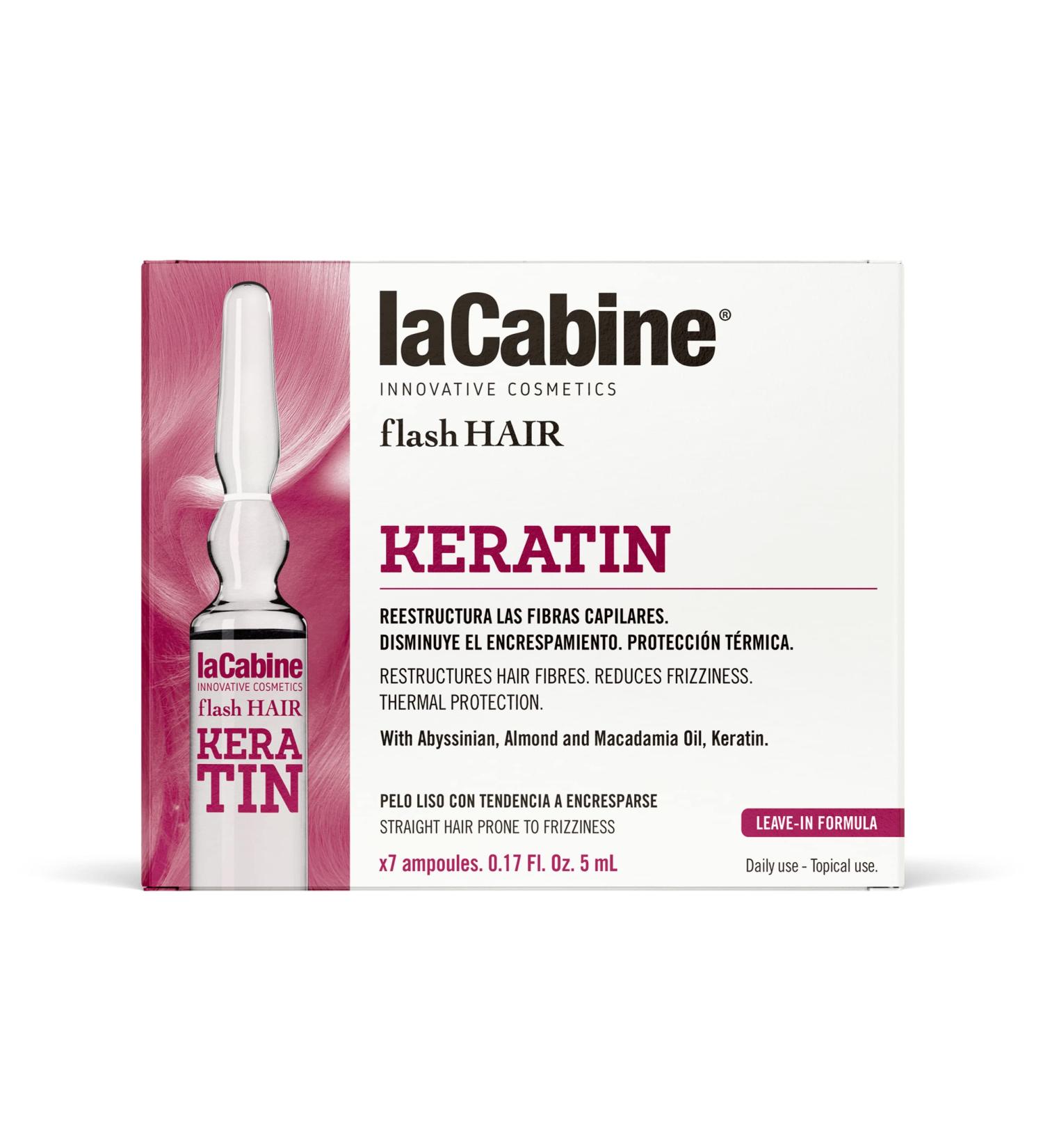La Cabine Flash Hair Keratin 7 Ampoules of 5 ml