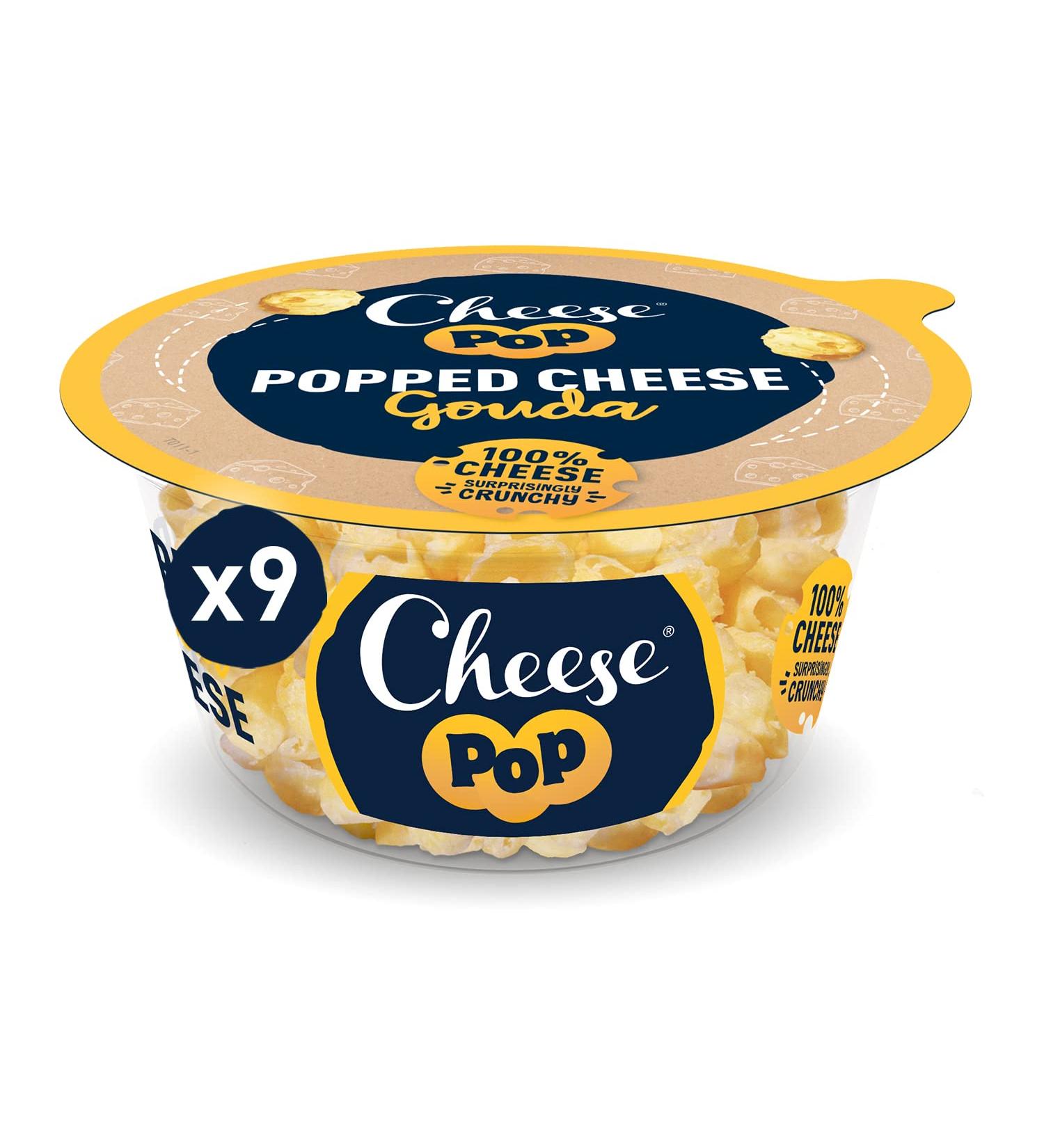 Crispy & Airy Gouda Cheese Pops - High Protein Snack | 9x65g Deliciously Creamy & Versatile - International Shipping - Buy Online on GoSupps.com