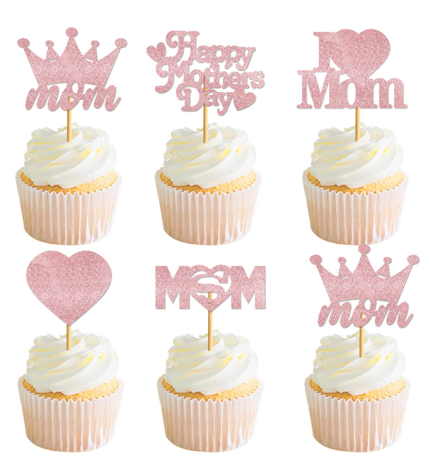 24Pcs Rose Gold Mothers Day Cupcake Topper Mothers Day Cupcake Picks Happy Mothers Day Cupcake Topper Mothers Day Cupcake Decorations - Buy Online on GoSupps.com
