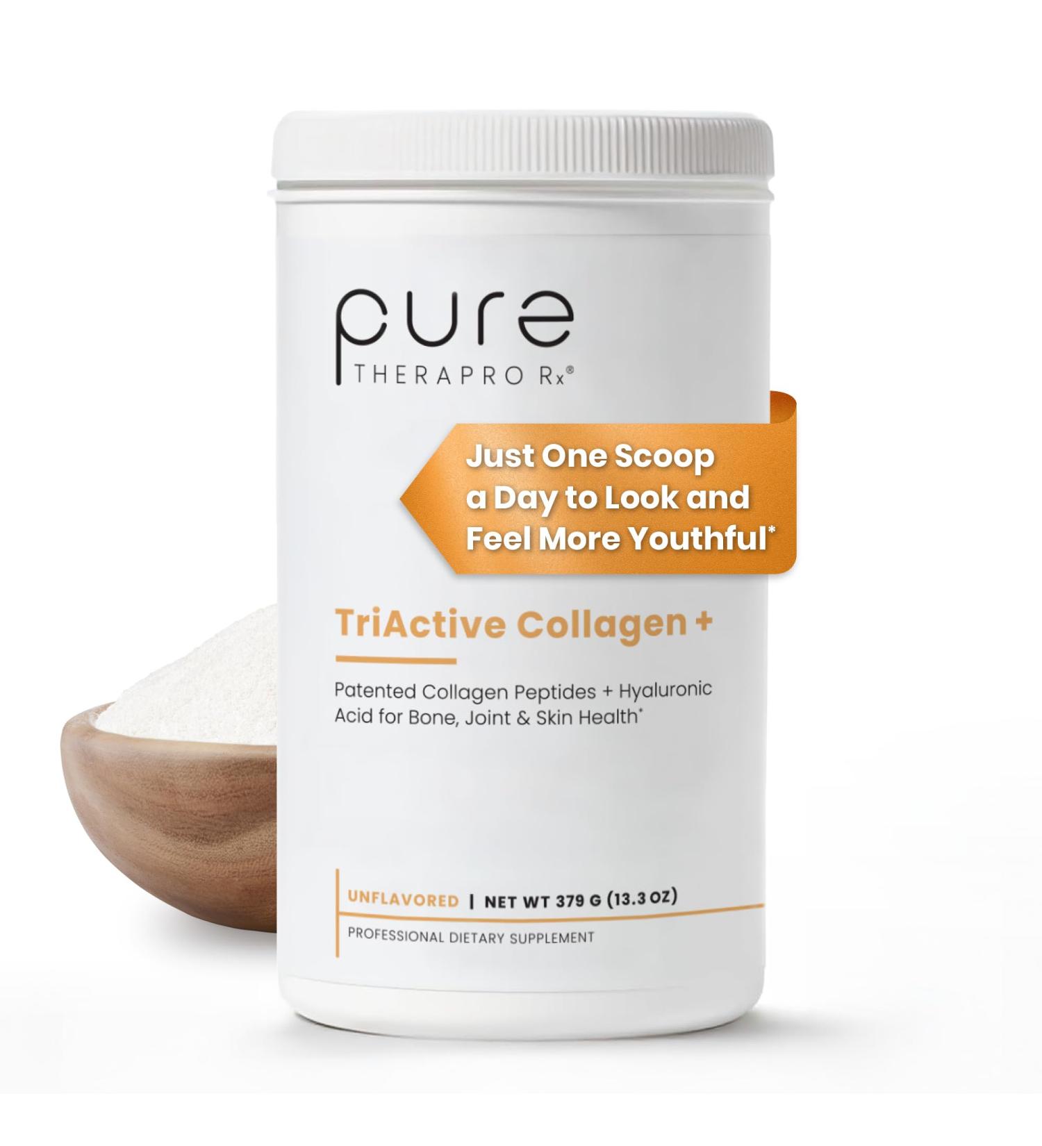 Pure Therapro Rx TriActive Collagen Plus Collagen Powder for Hair Skin Nails Bones & Joints Hydrolyzed Collagen Powder w/Patented Peptides Unflavored Multi Collagen Protein Powder 30 Servings - Buy Online on GoSupps.com