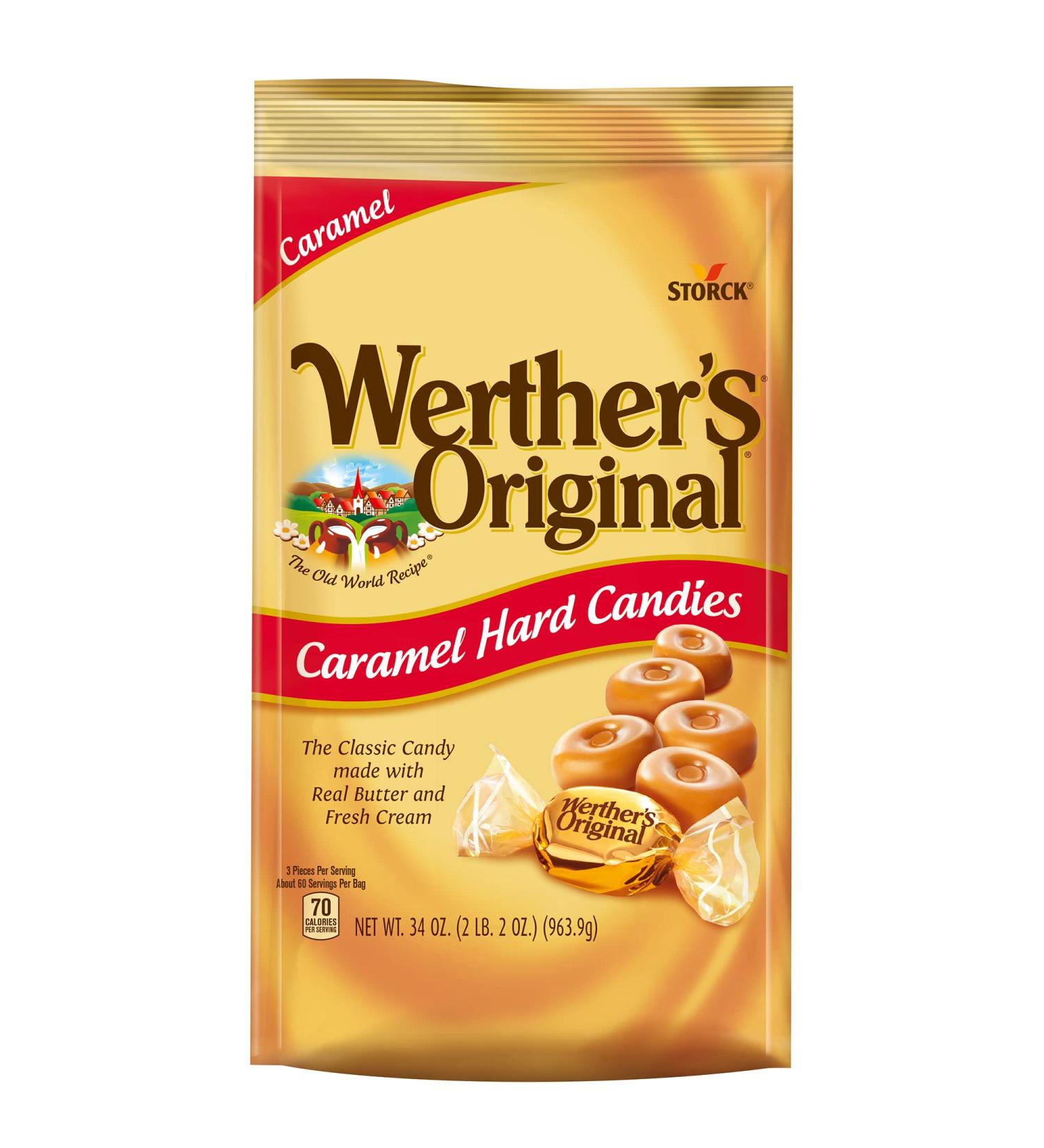 Werther's Original Hard Caramel Candy 34 Oz - Family Size Bag - Buy Online on GoSupps.com
