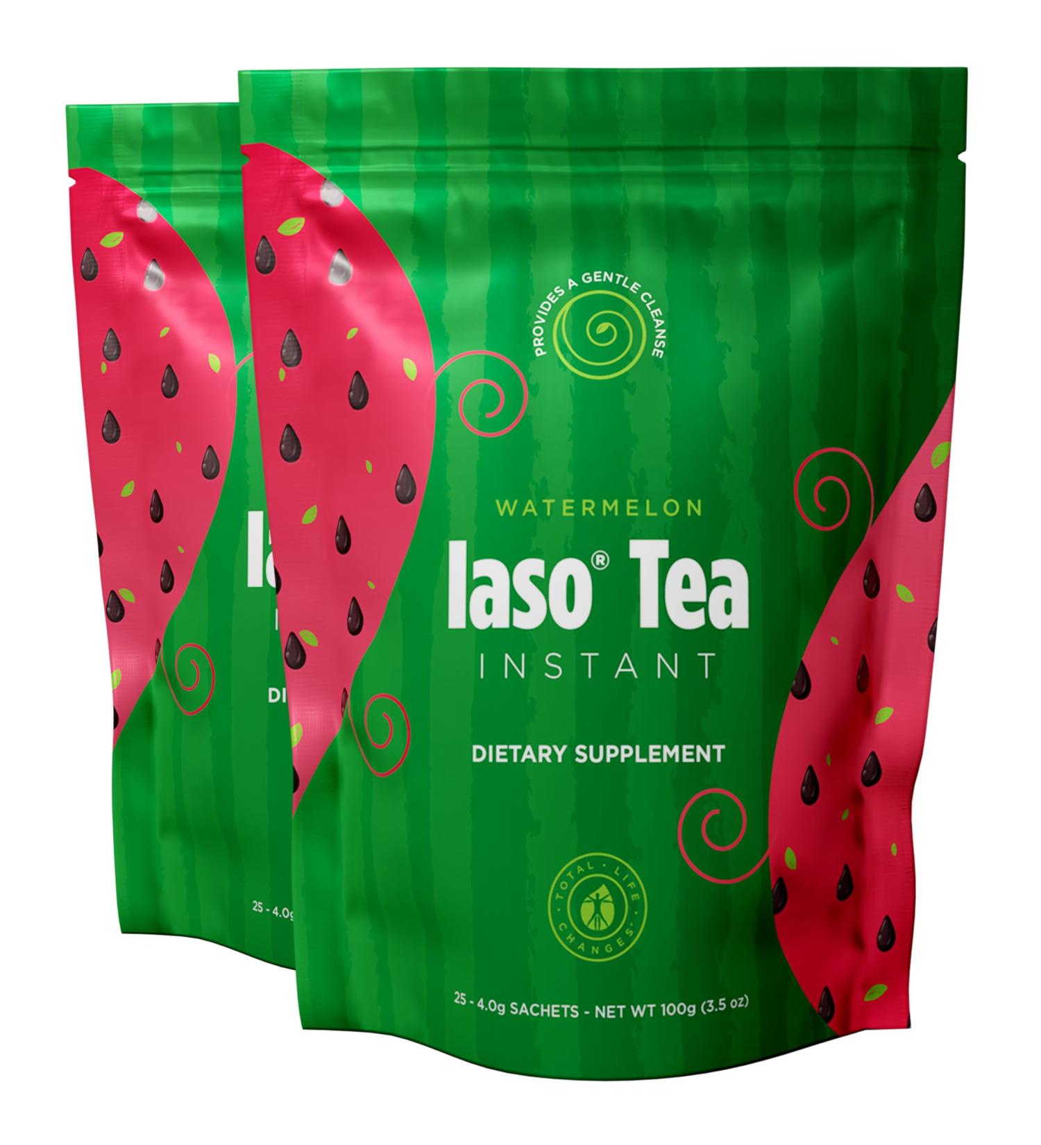 IASO Instant Tea (Watermelon) - Refreshing Cleansing Tea Ideal for Daily Wellness - 50 Sachets - Buy Online on GoSupps.com