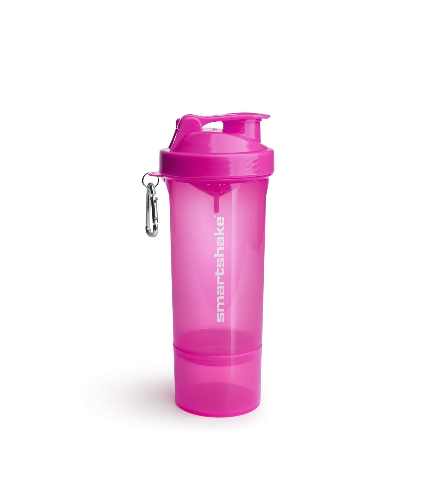 Smartshake Slim Protein Shaker Bottle 400-500ml | Leakproof BPA Free Small Shaker Cup for Women & Men | Neon Pink - Buy Online on GoSupps.com