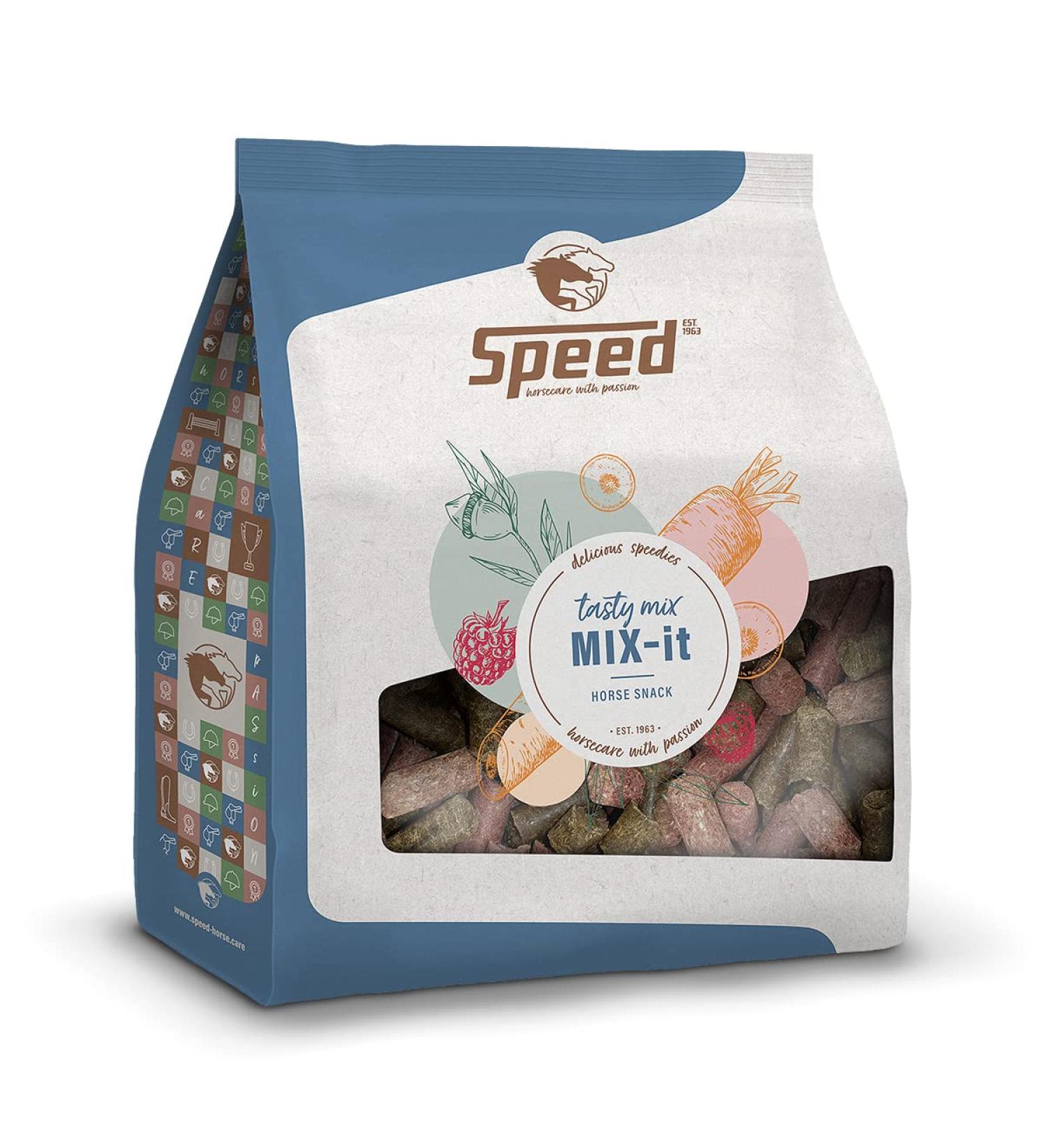 Speed Delicious Speedies Mix-IT treat mix for horses and ponies versatile taste trio best ingredients simply practical (5 kg) herbs 1 kg (1 Pack)
